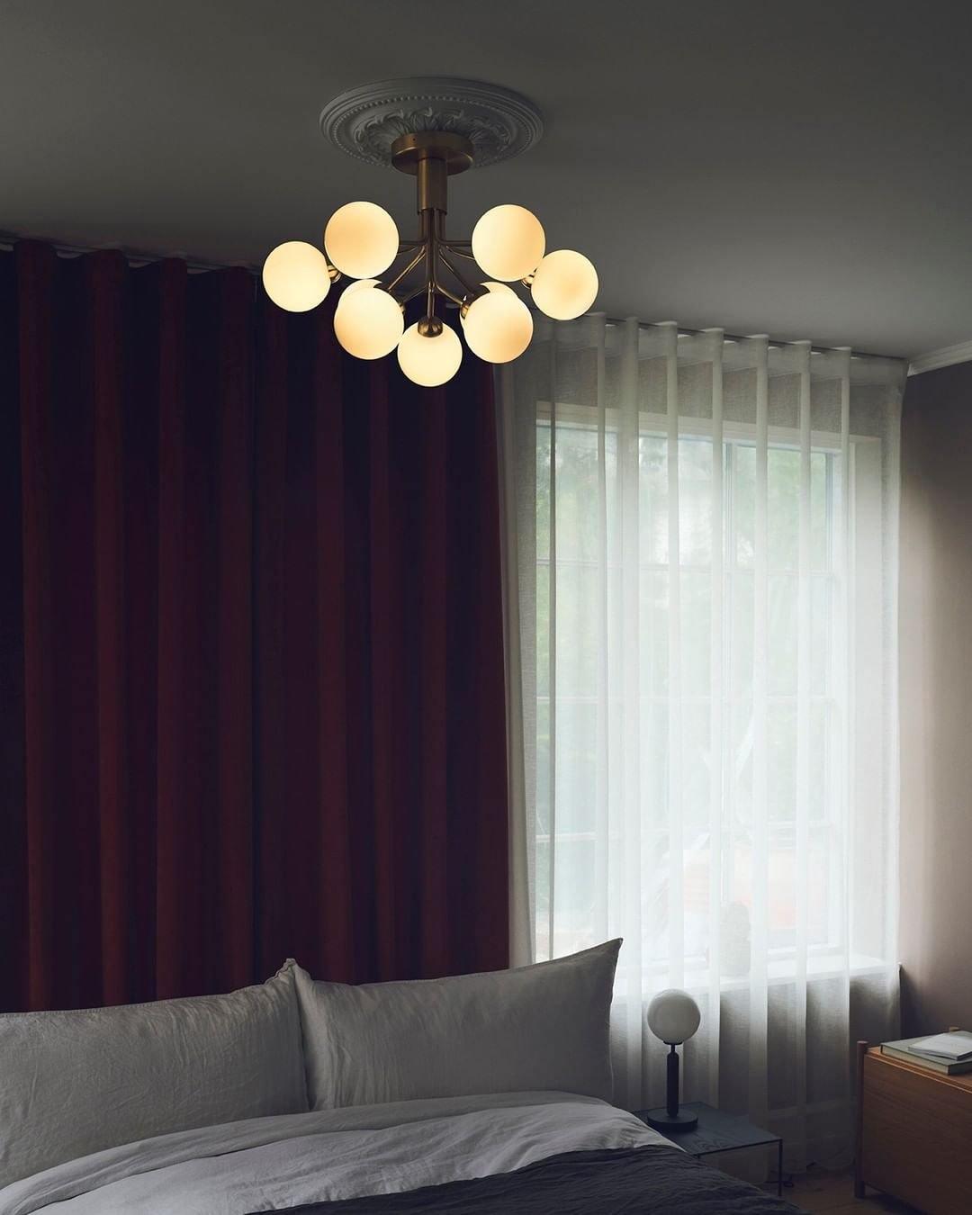 Lustra Pendelleuchte Glaskugel Cluster Messing-Letslighting