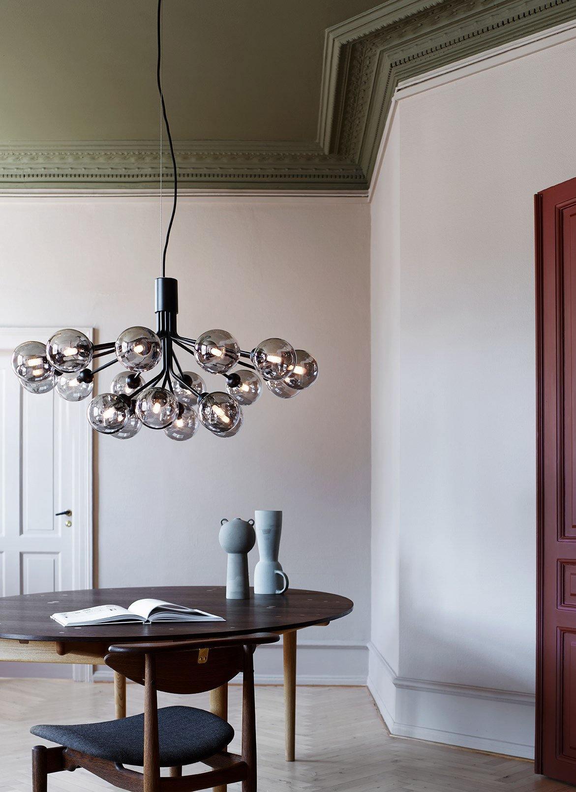Lustra Pendelleuchte Glaskugel Cluster Messing-Letslighting