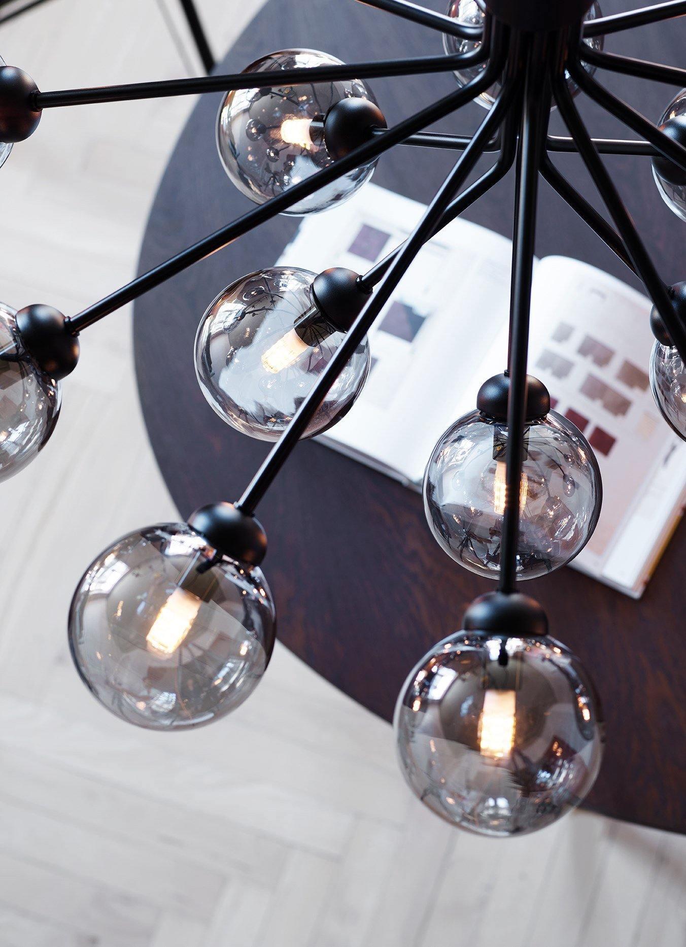 Lustra Pendelleuchte Glaskugel Cluster Messing-Letslighting