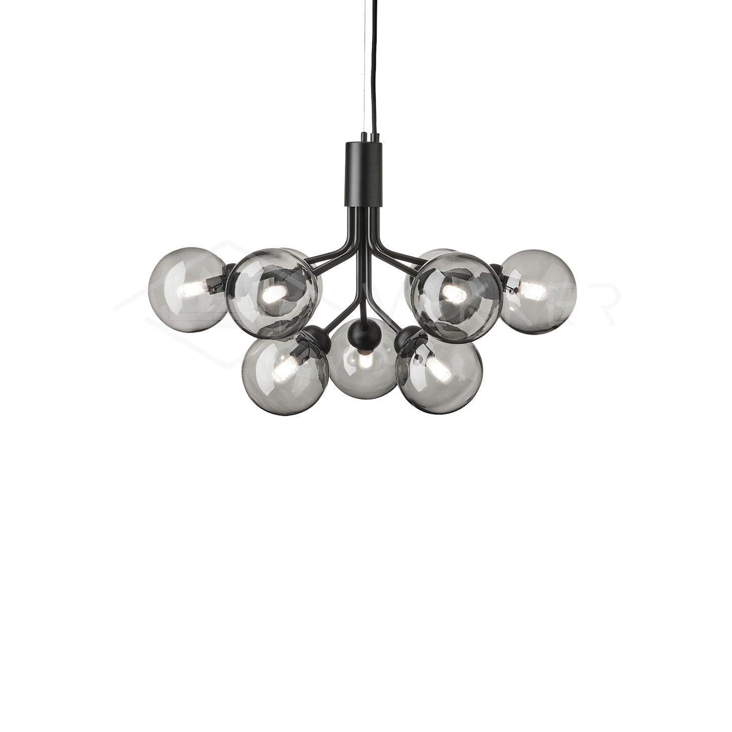 Lustra Pendelleuchte Glaskugel Cluster Messing-Letslighting