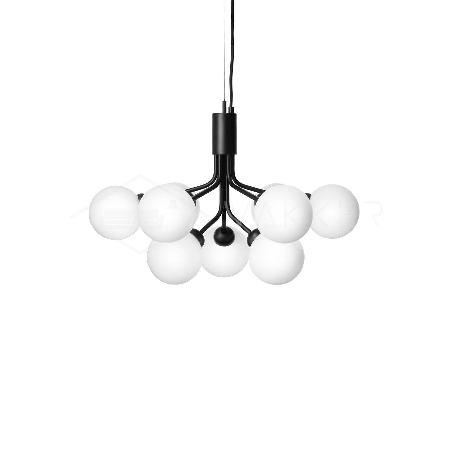 Lustra Pendelleuchte Glaskugel Cluster Messing-Letslighting