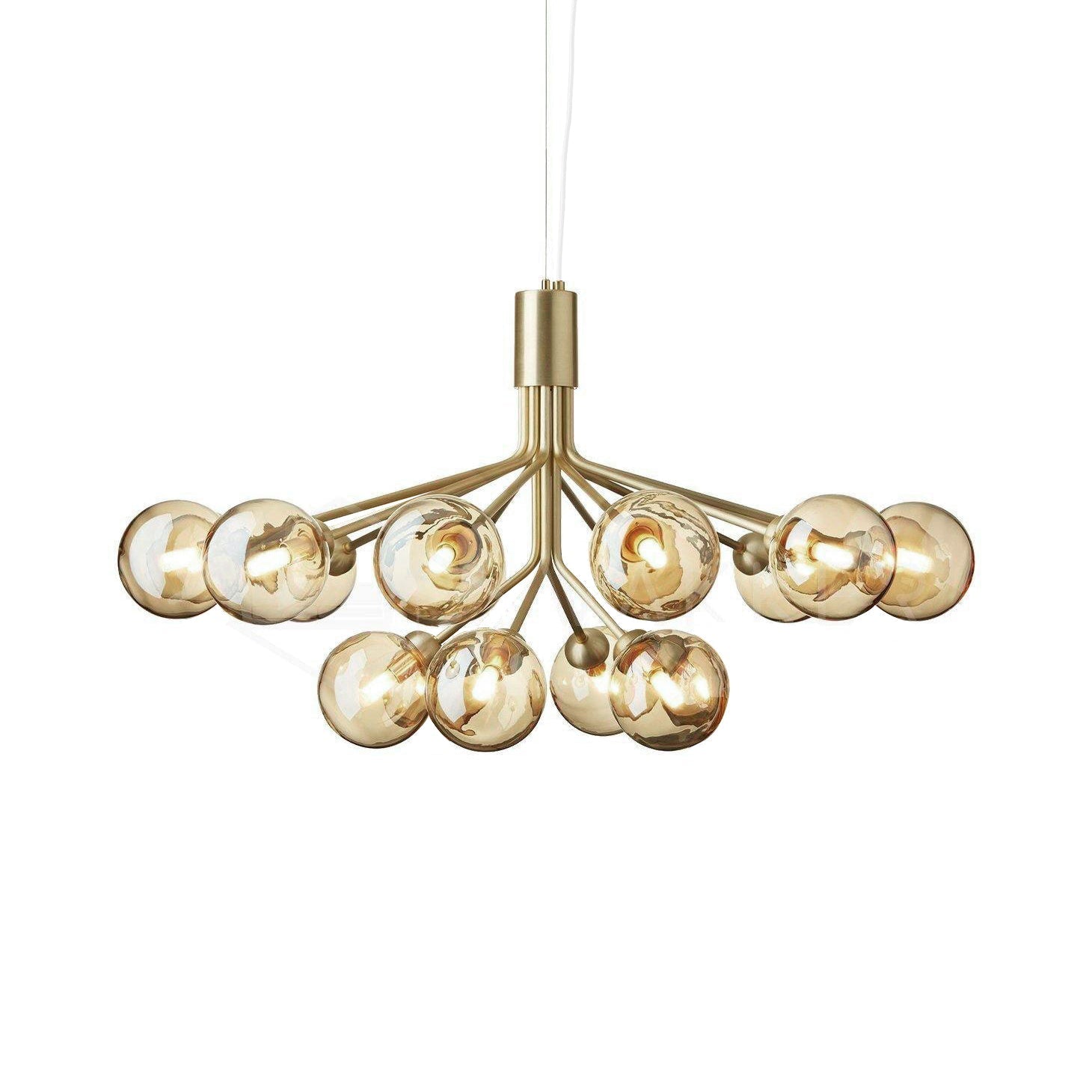 Lustra Pendelleuchte Glaskugel Cluster Messing-Letslighting