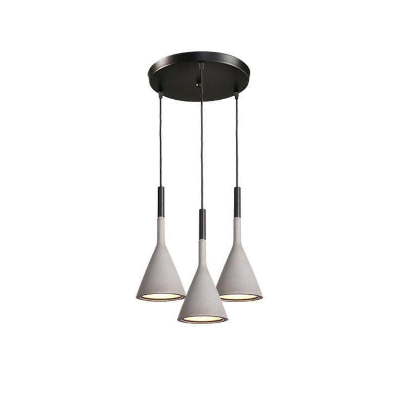 Conical Concrete Pendant Light - Blowlighting