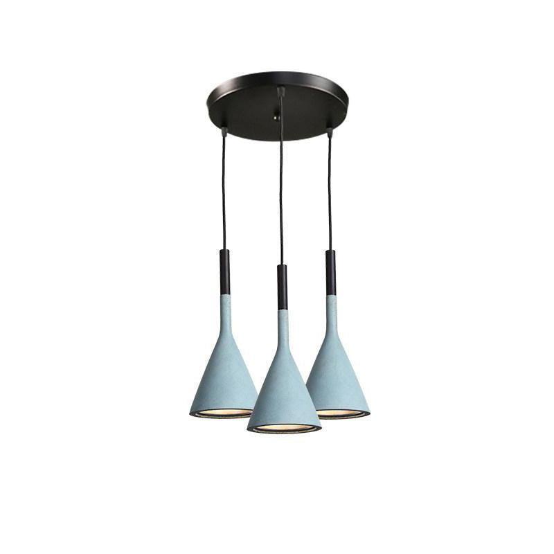 Conical Concrete Pendant Light - Blowlighting