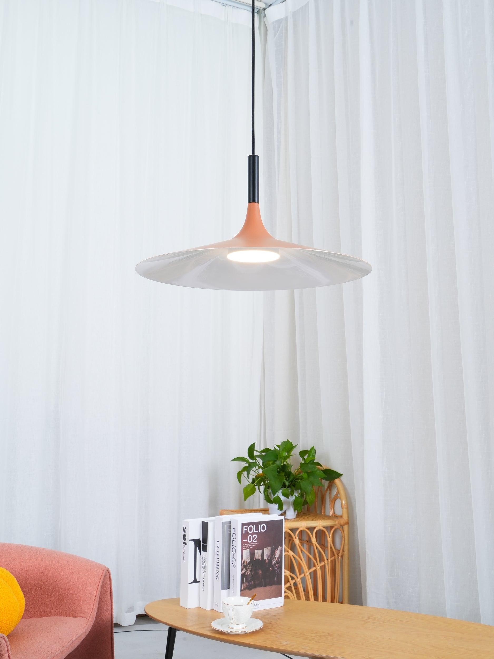 Lustra Pendelleuchte Aluminium Flach Scheibe-Letslighting