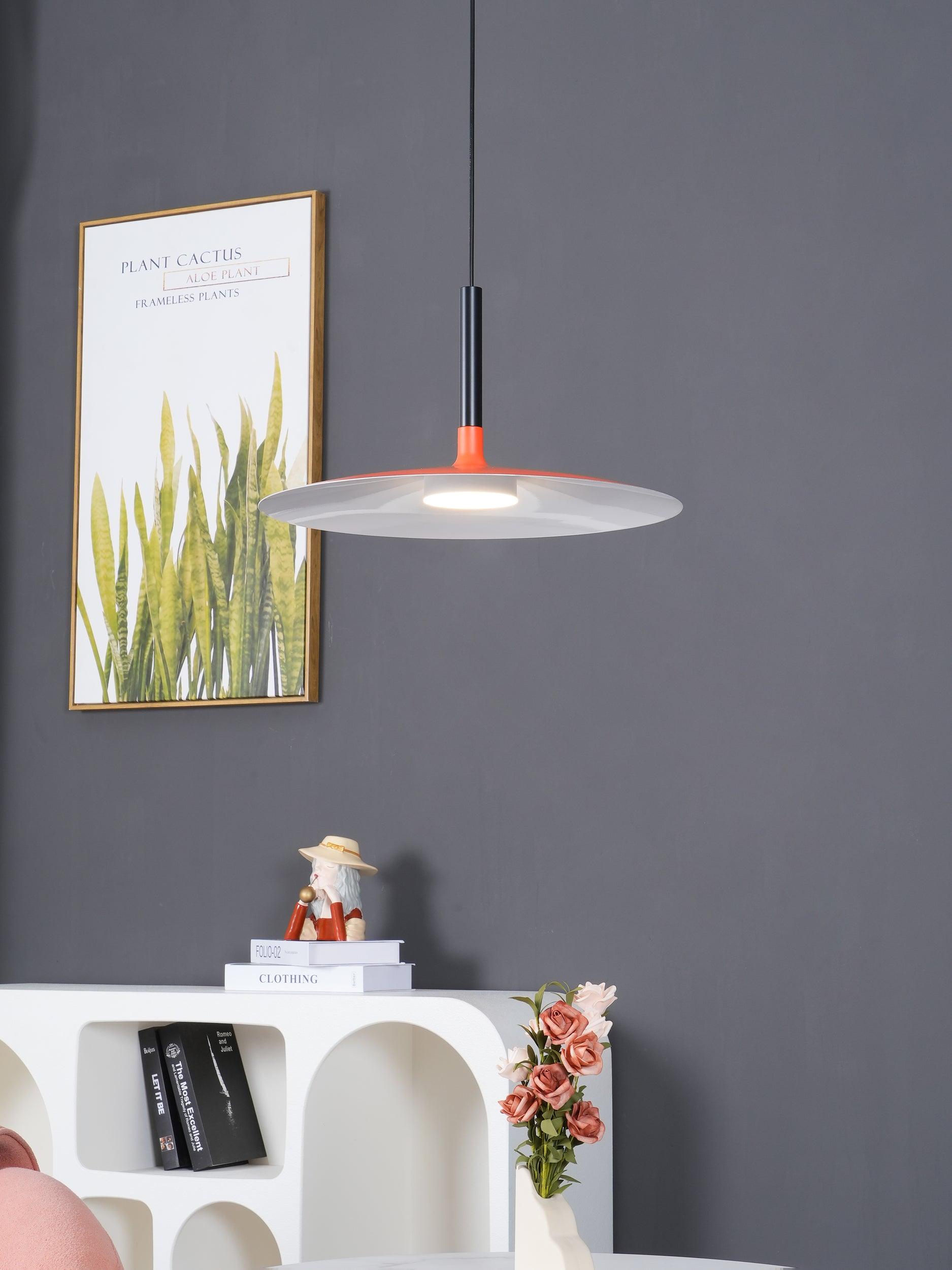 Lustra Pendelleuchte Aluminium Flach Scheibe-Letslighting