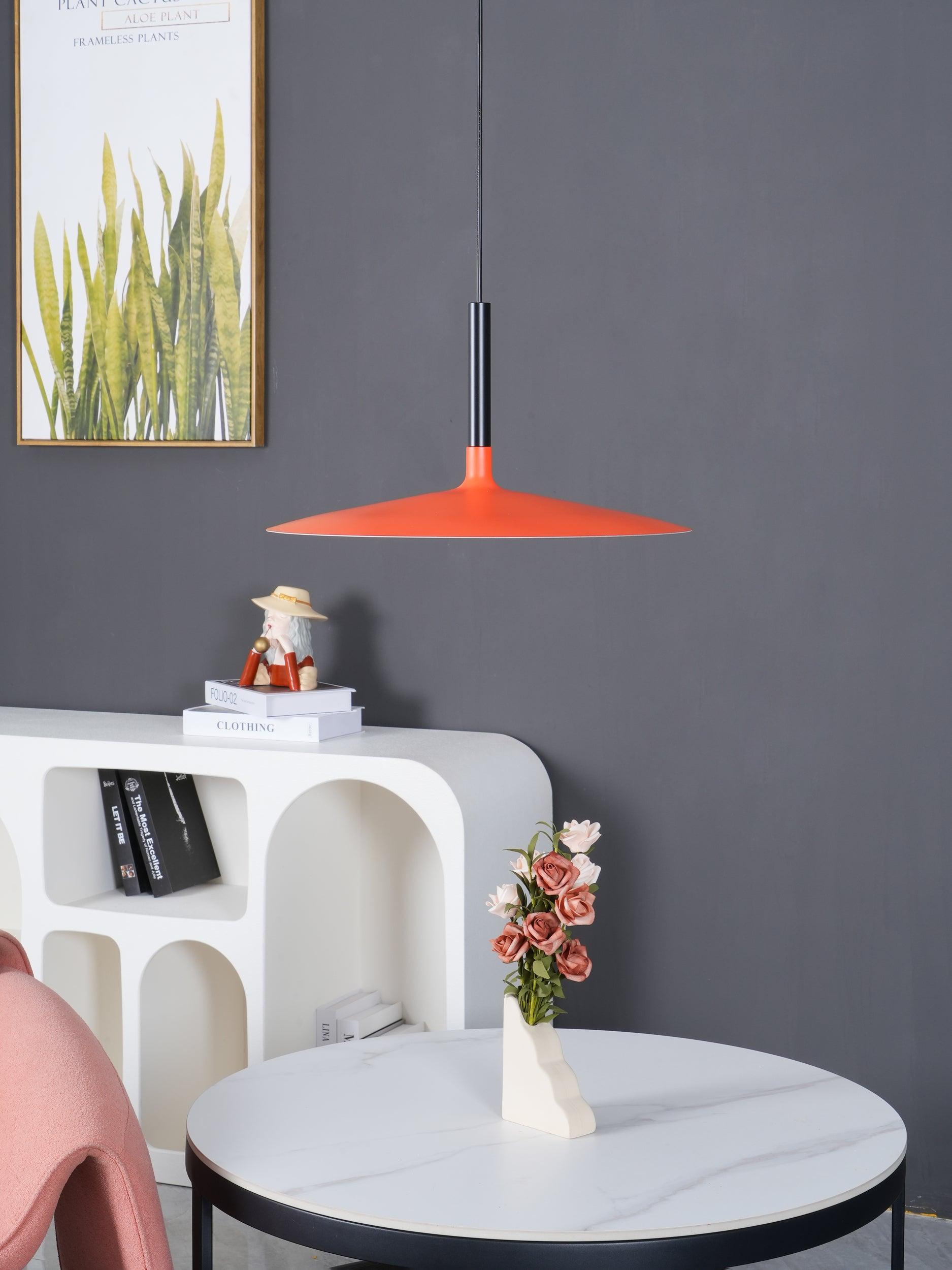 Lustra Pendelleuchte Aluminium Flach Scheibe-Letslighting