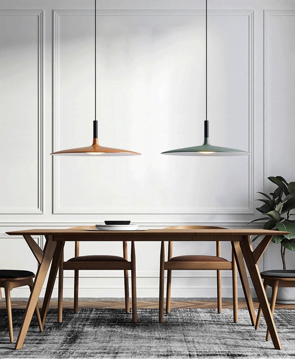 Lustra Pendelleuchte Aluminium Flach Scheibe-Letslighting