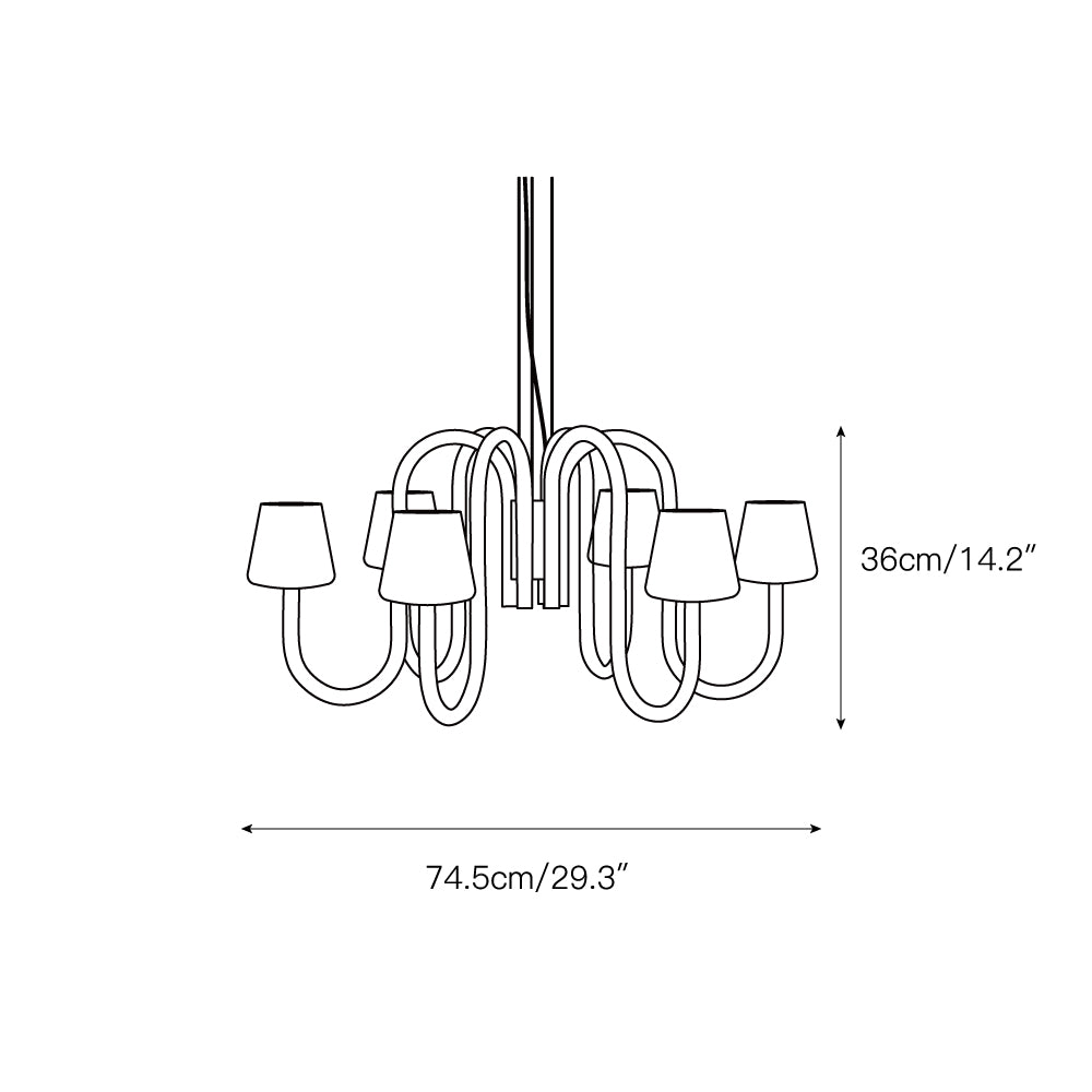 Ostruvyn Moderner Glas-Kronleuchter-Letslighting