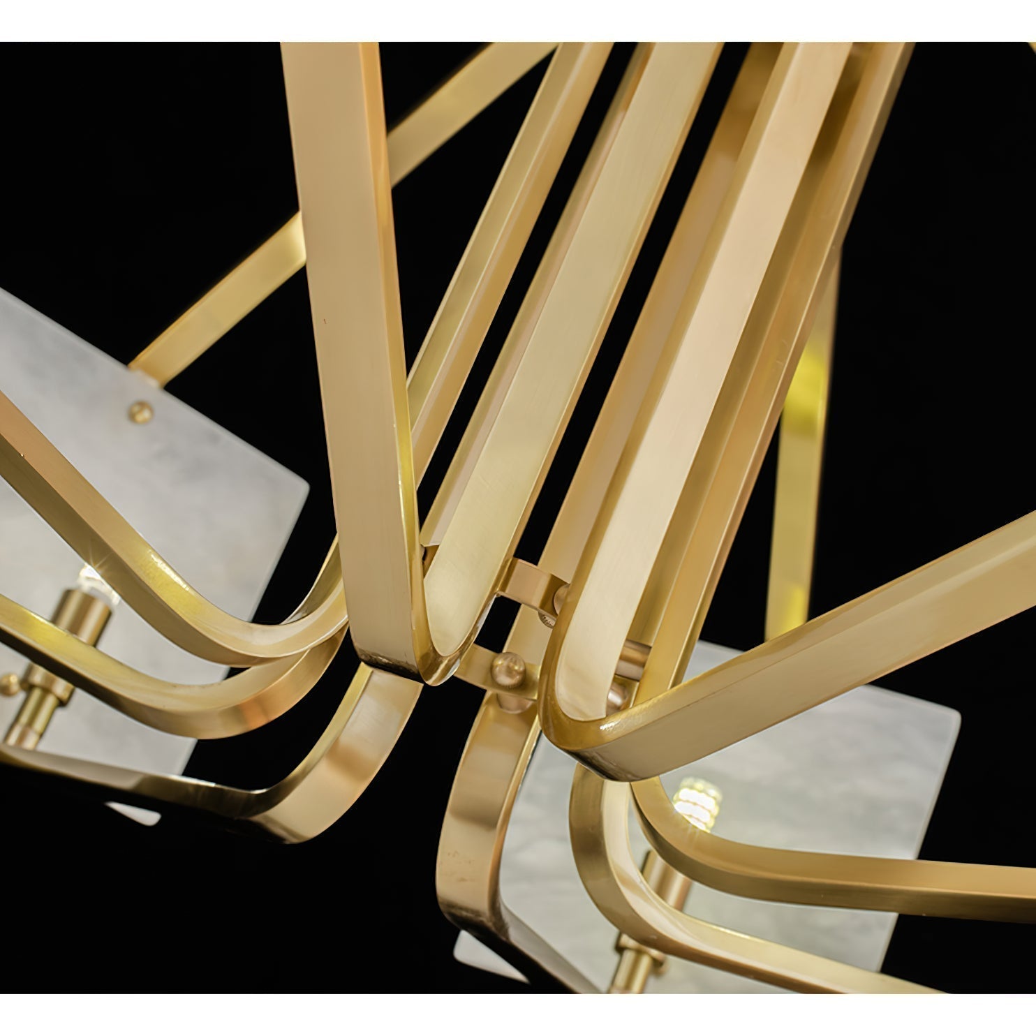 Plotuvys Postmodern Luxury Brass Alabaster Chandelier - Letslighting