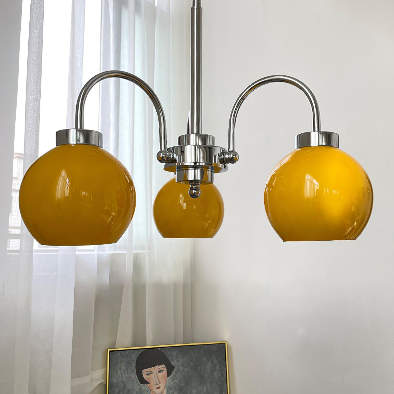 Lustra Kronleuchter Gelbe Glaskugeln-Letslighting