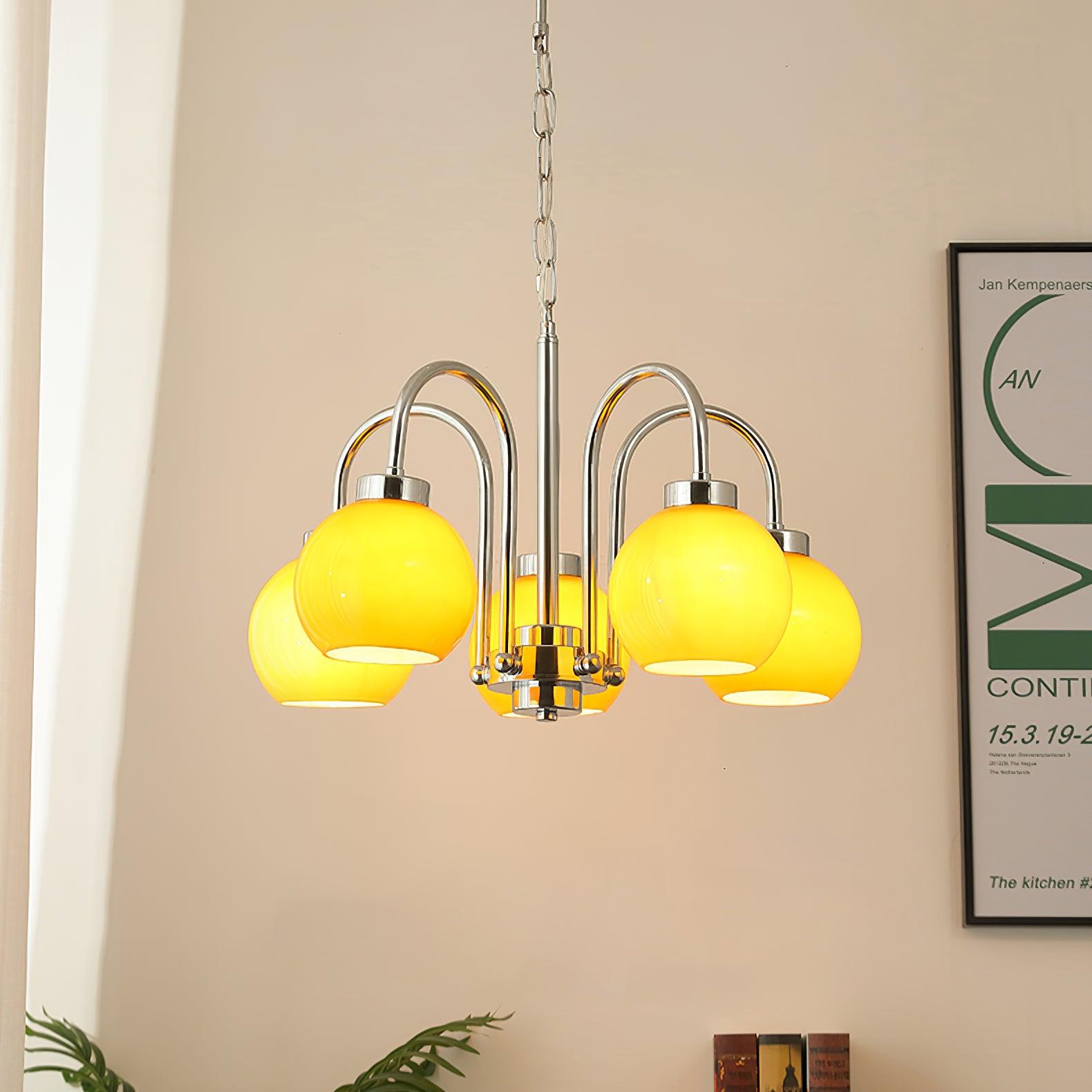 Lustra Kronleuchter Gelbe Glaskugeln-Letslighting