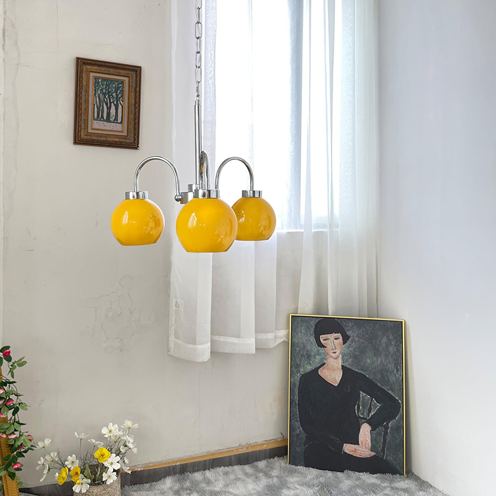 Lustra Kronleuchter Gelbe Glaskugeln-Letslighting