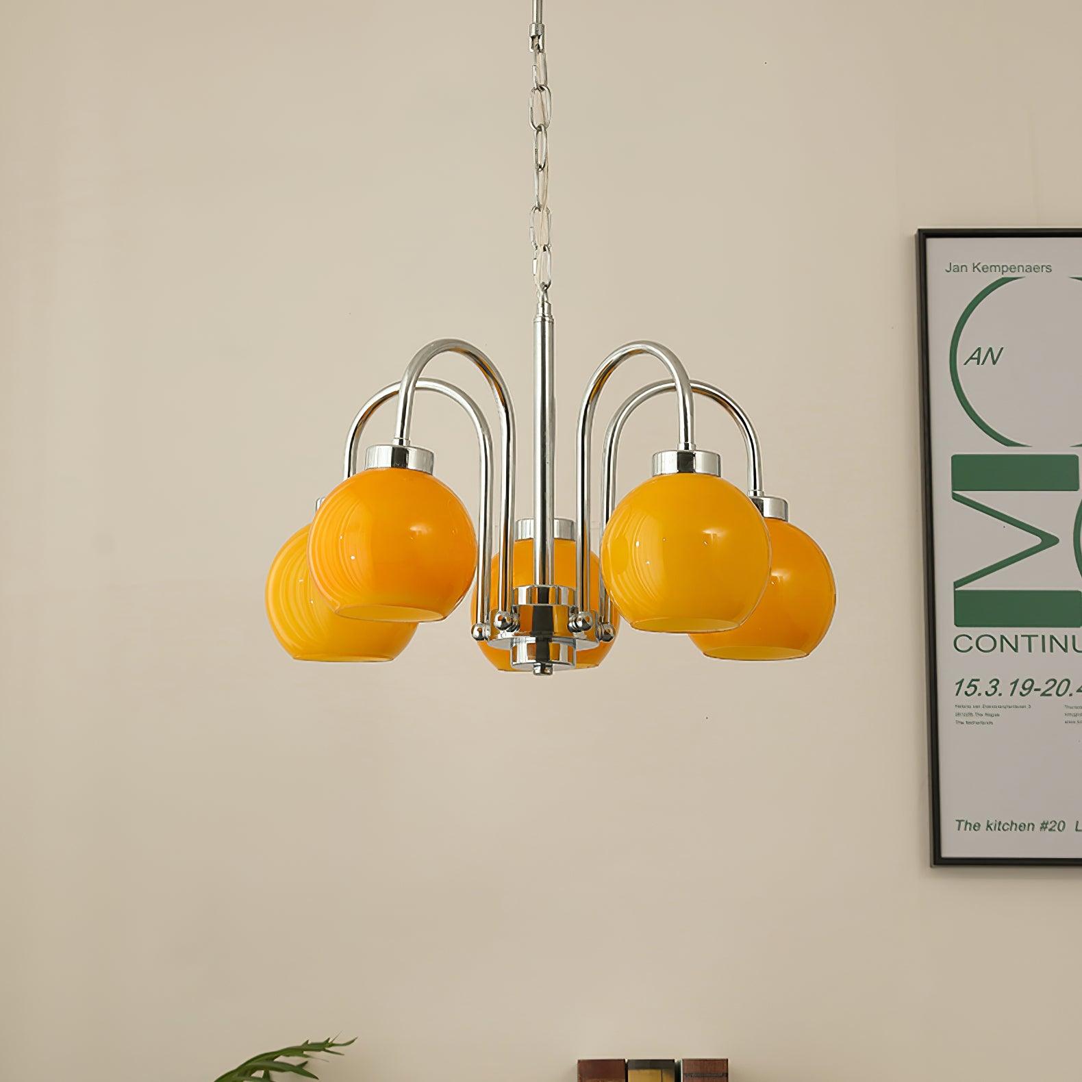Lustra Kronleuchter Gelbe Glaskugeln-Letslighting