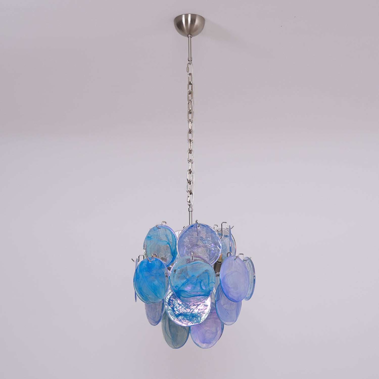 Aurora Kronleuchter Aquamarinblau Muranoglas Scheibe Küstenstil-Letslighting