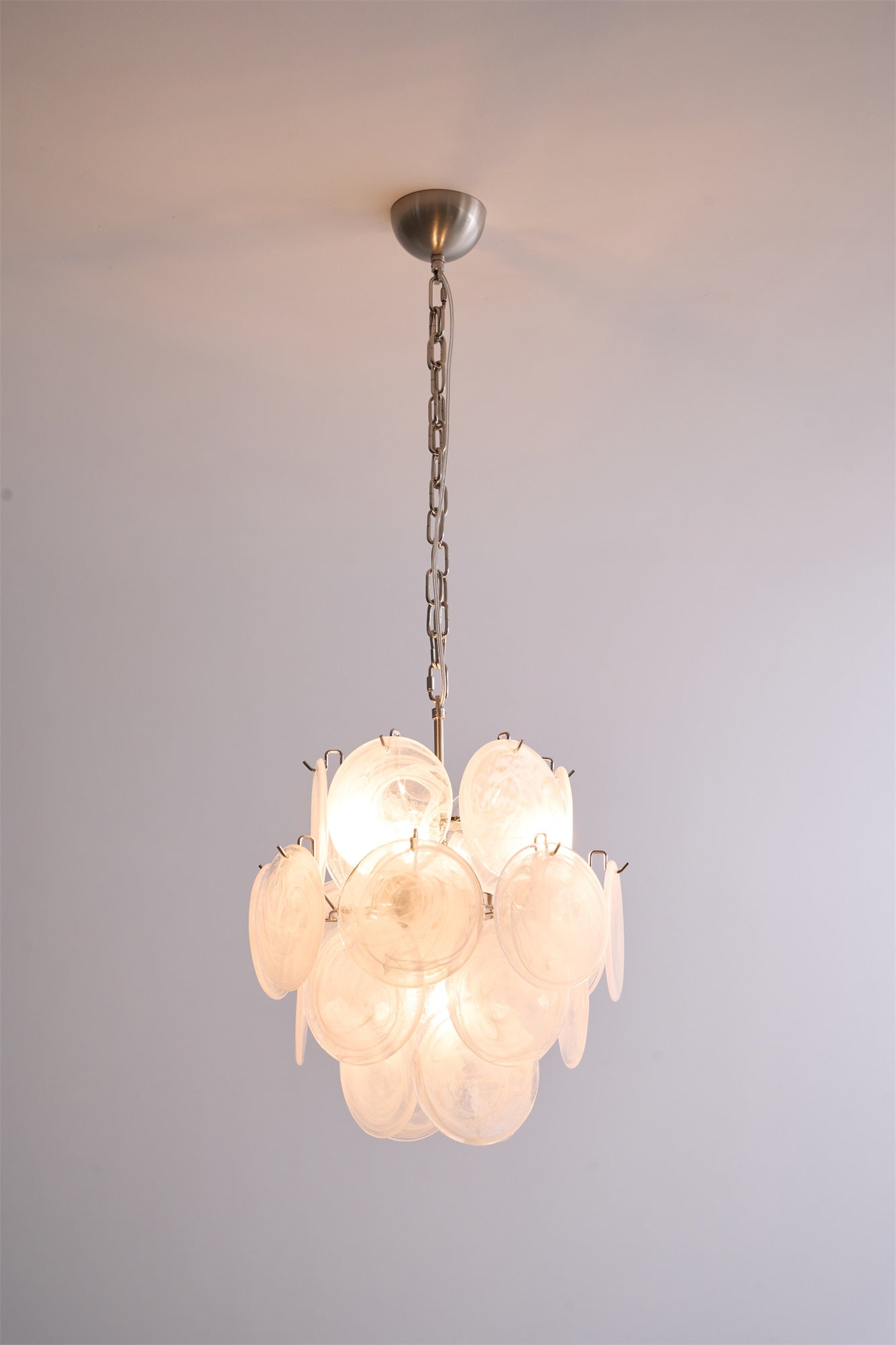 Aurora Chandelier Apricot Murano Glass Disc Layered Artistic - Neutralighting