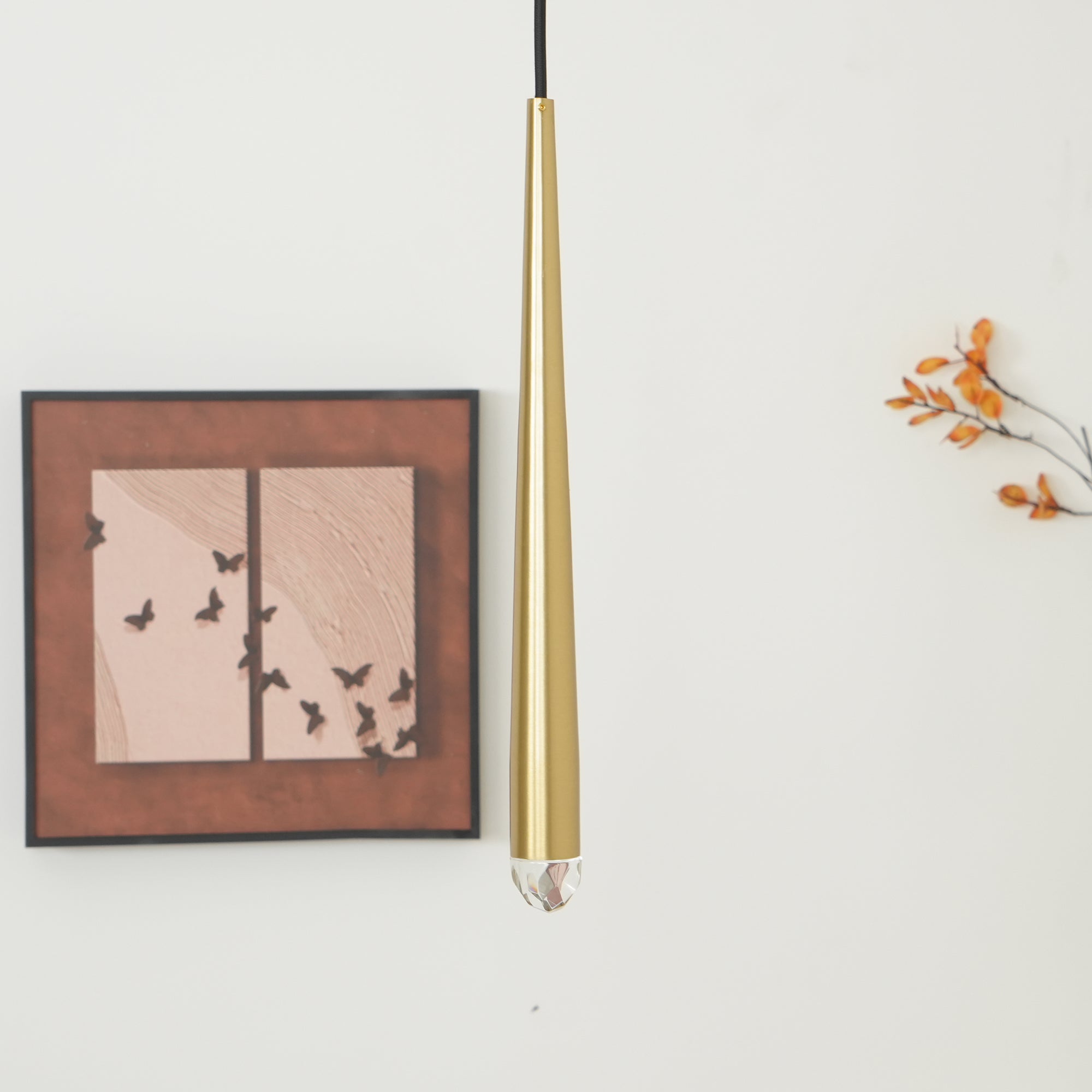 Chandelier Crystal Shade Brass Blackened Silver Luxe Staircase - Letslighting