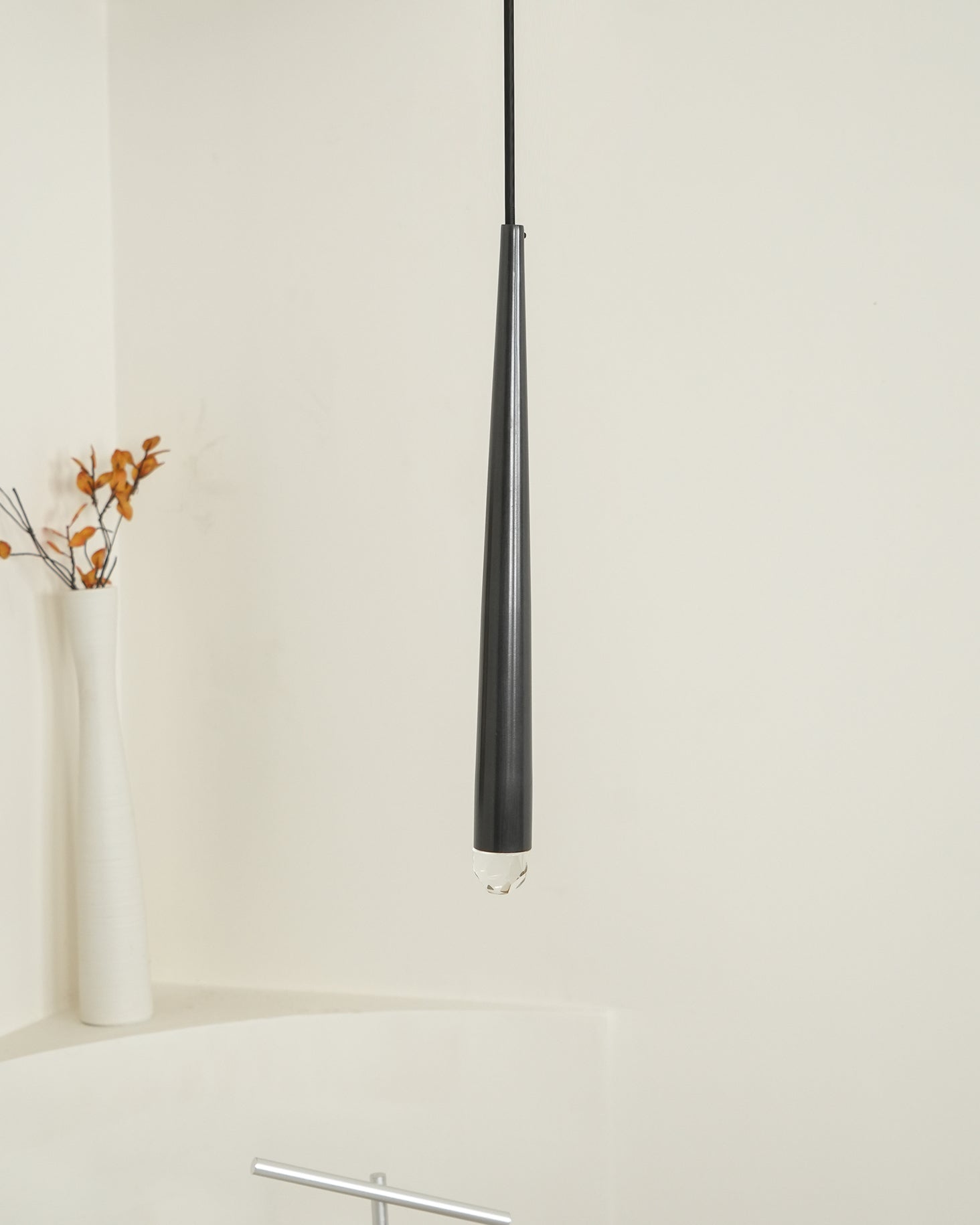 Chandelier Crystal Shade Brass Blackened Silver Luxe Staircase - Letslighting