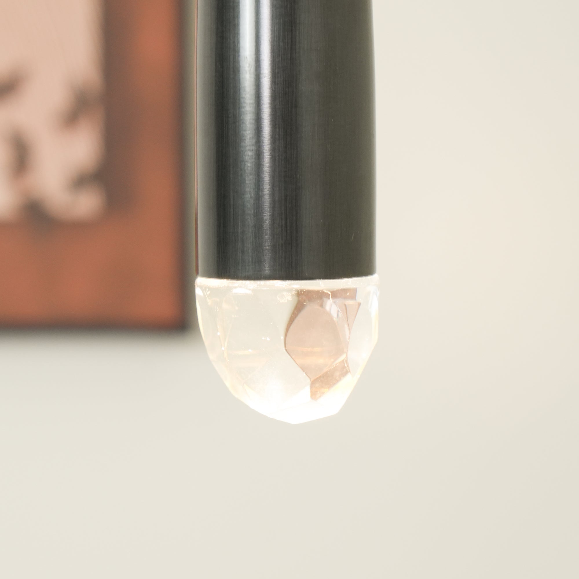 Chandelier Crystal Shade Brass Blackened Silver Luxe Staircase - Letslighting