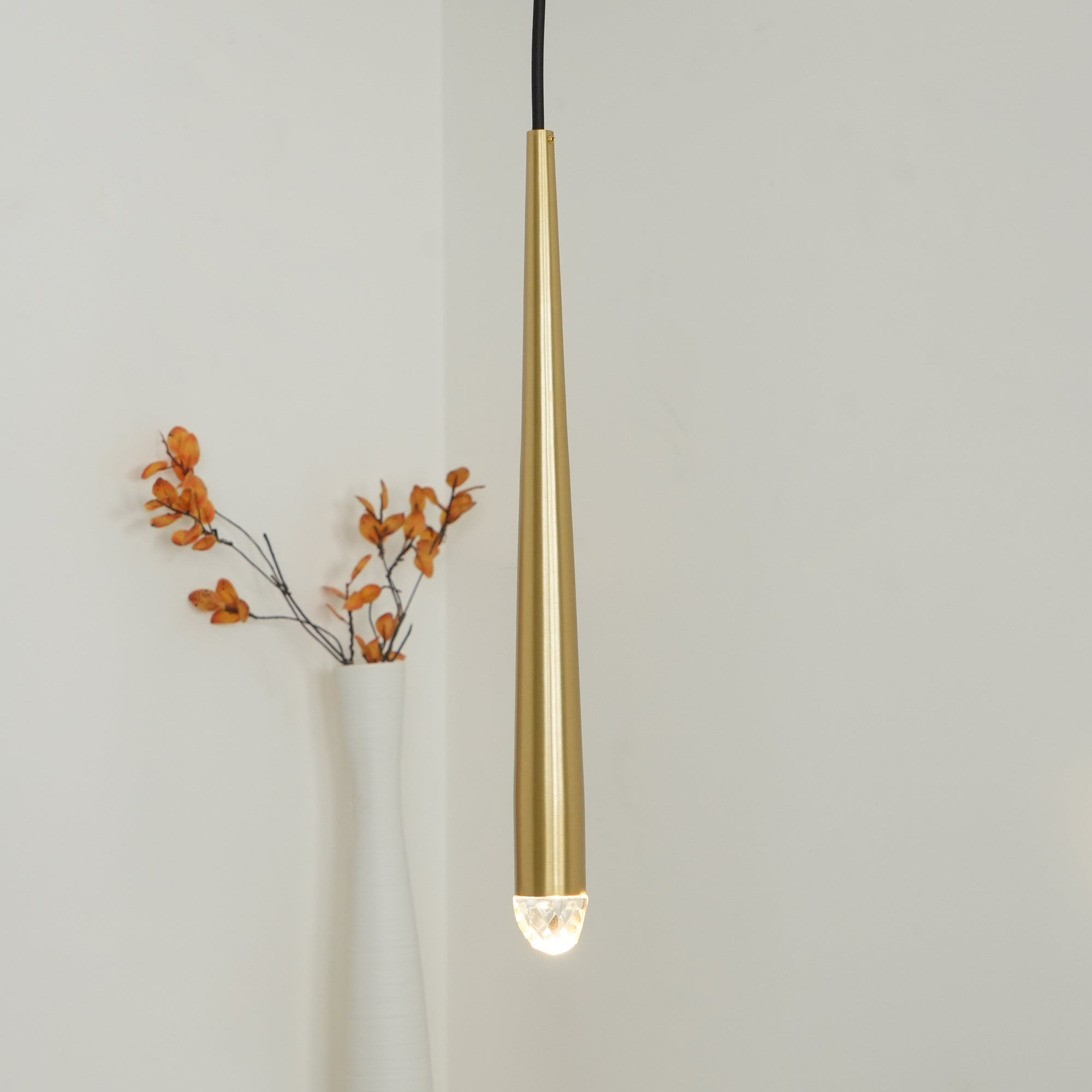 Chandelier Crystal Shade Brass Blackened Silver Luxe Staircase - Letslighting