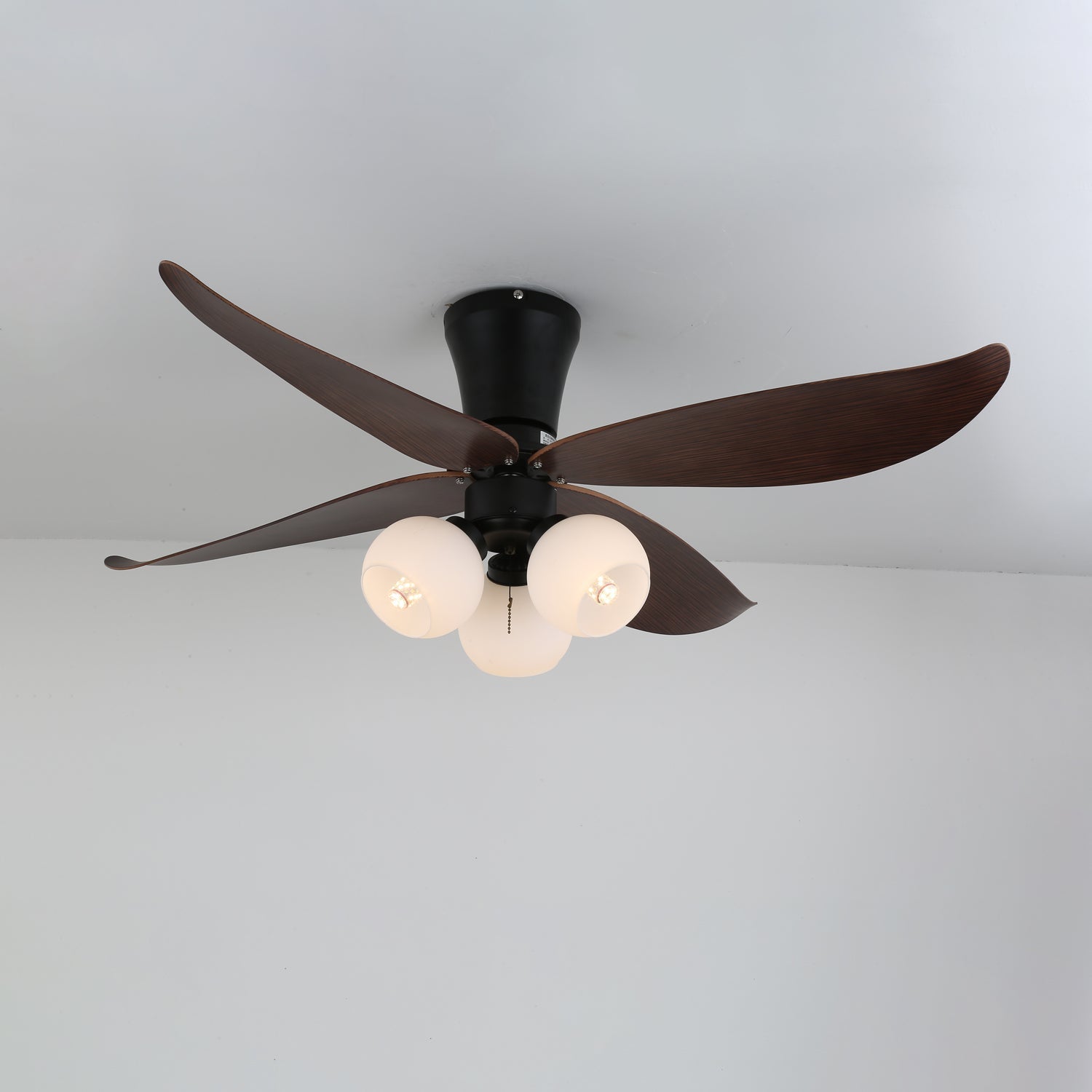 Lunair Vintage Deckenventilatorleuchte mit Amberglas-Option