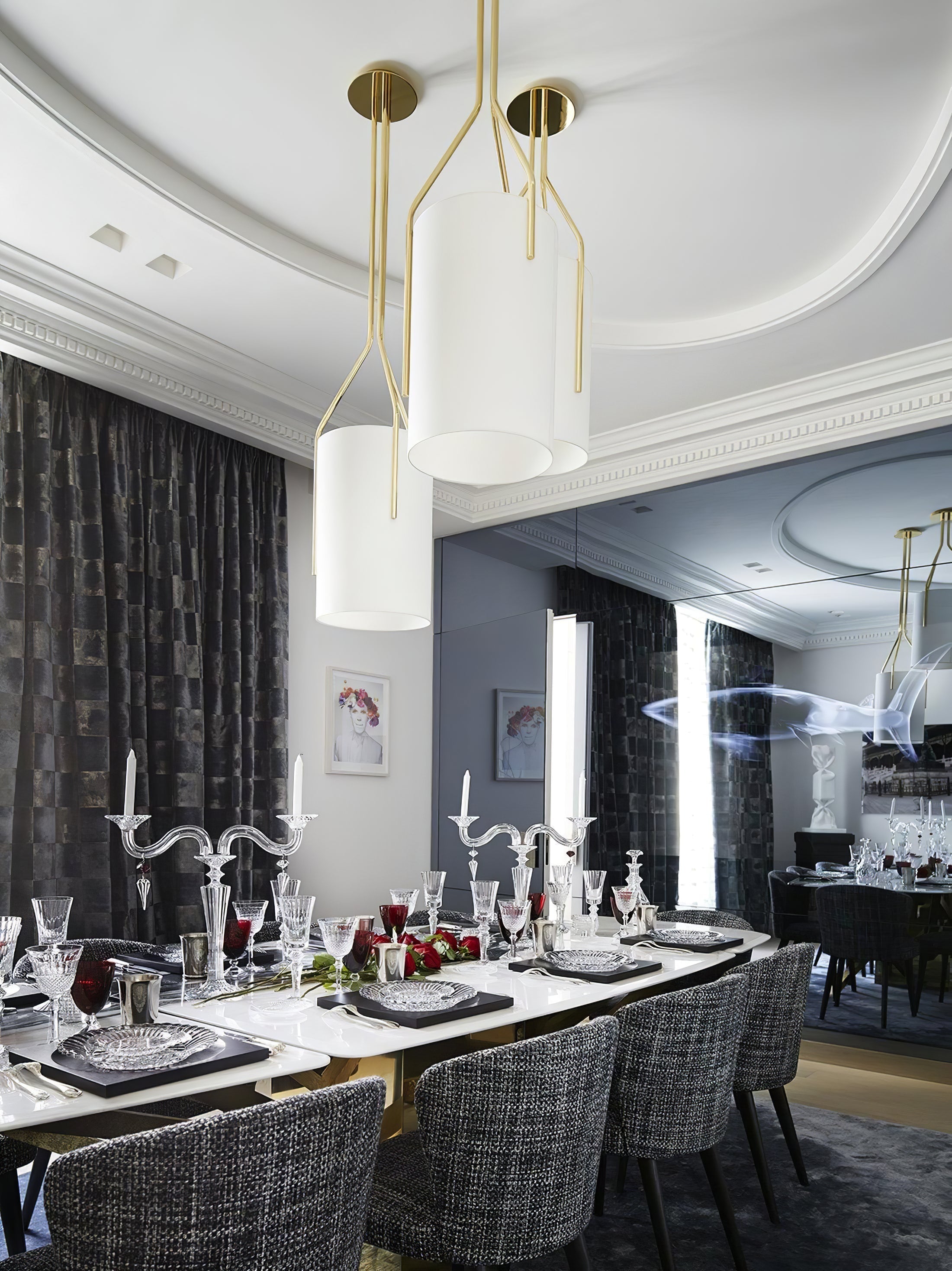 Lustra Kronleuchter LED 3-flammig Messing Modern-Letslighting