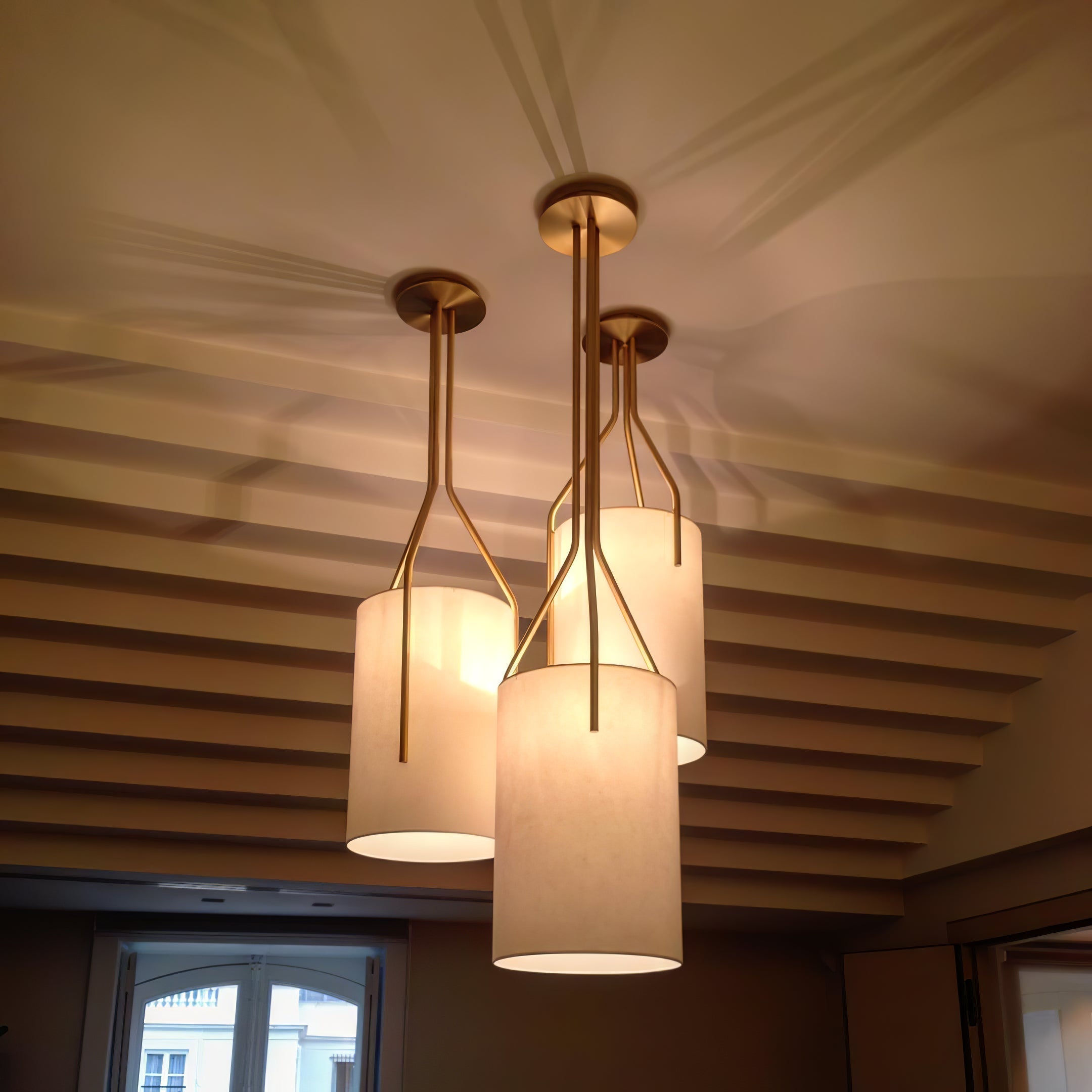 Lustra Kronleuchter LED 3-flammig Messing Modern-Letslighting