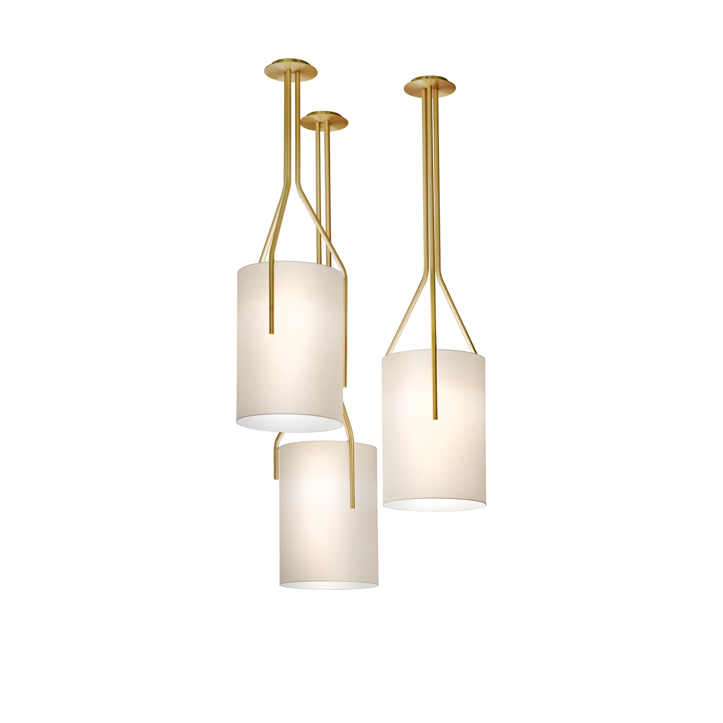 Lustra Kronleuchter LED 3-flammig Messing Modern-Letslighting