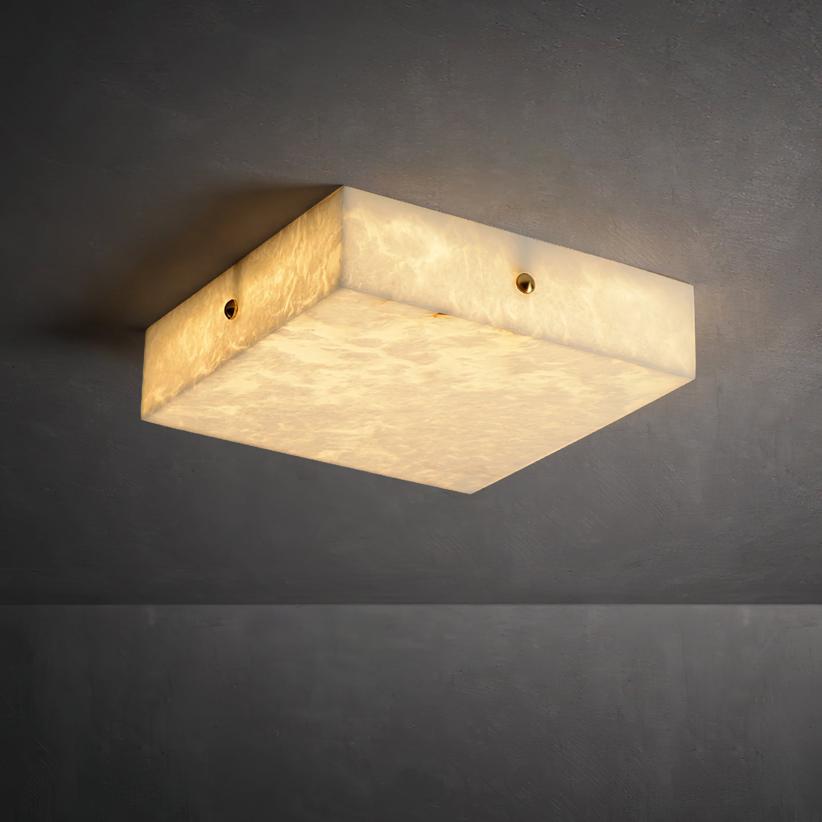 Rauduvys Modern Minimalist Alabaster Flushmount Ceiling Light - Letslighting
