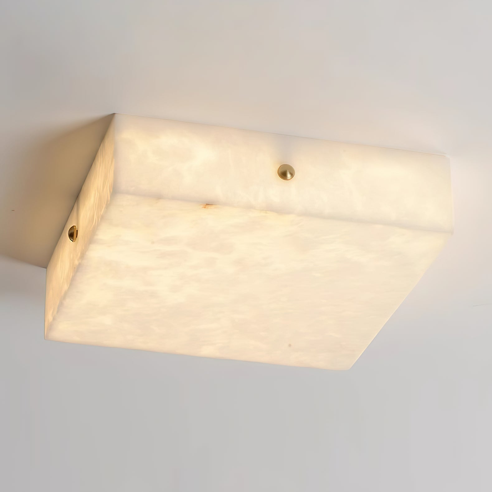 Rauduvys Modern Minimalist Alabaster Flushmount Ceiling Light - Letslighting