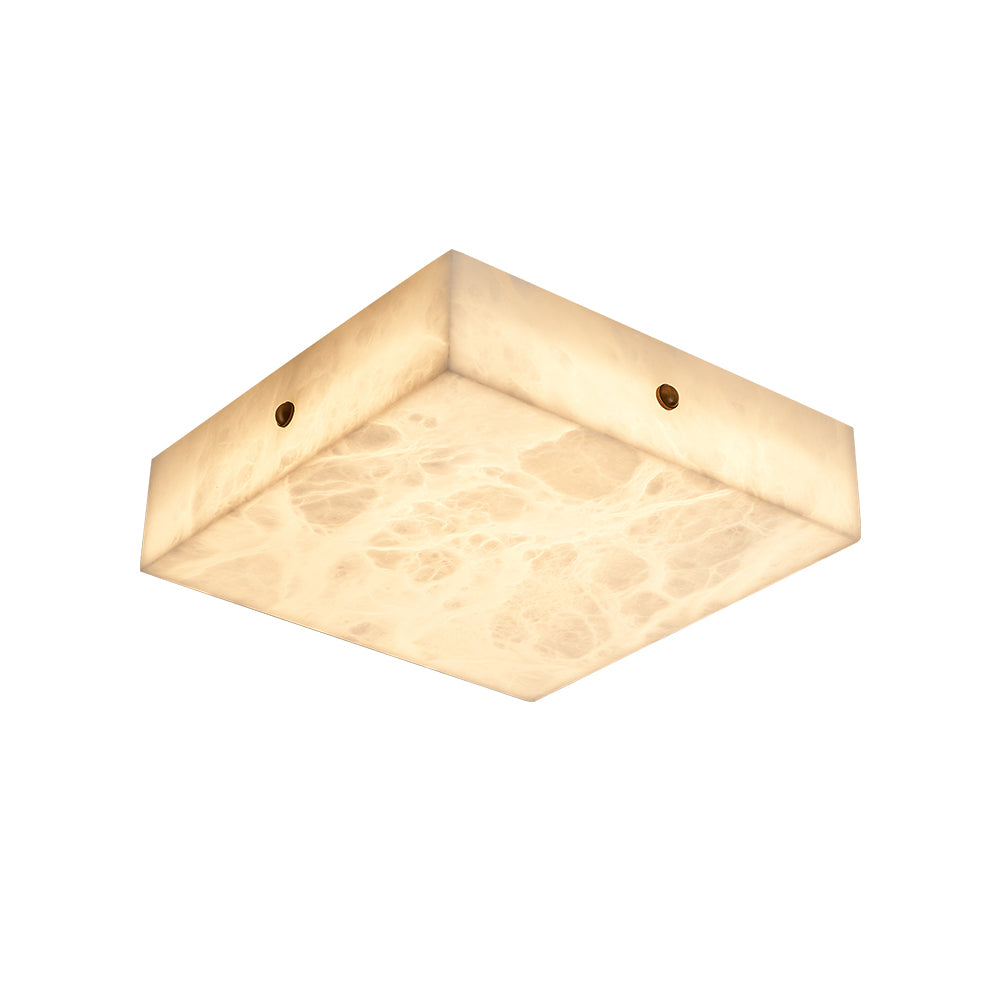 Rauduvys Modern Minimalist Alabaster Flushmount Ceiling Light - Letslighting