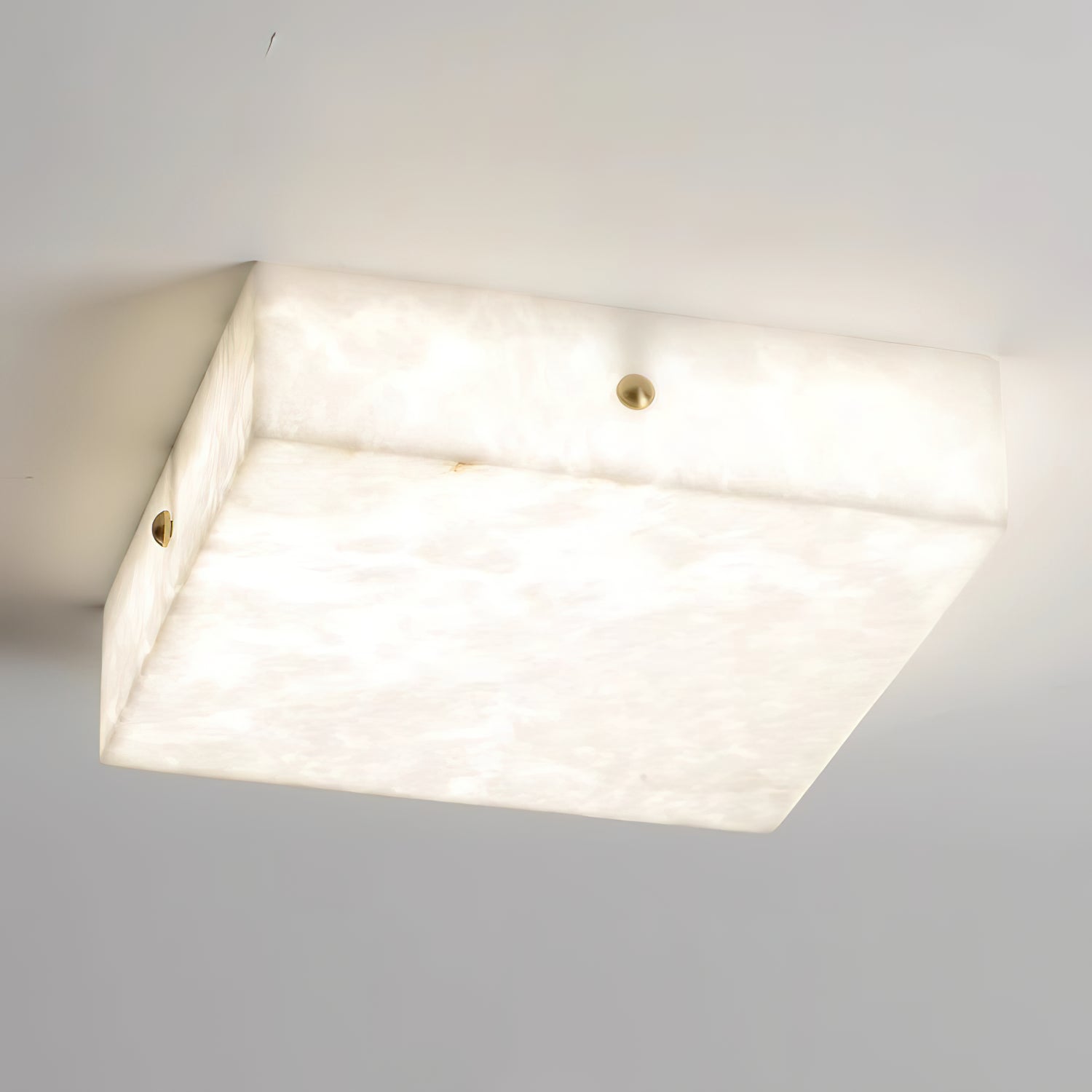 Rauduvys Modern Minimalist Alabaster Flushmount Ceiling Light - Letslighting