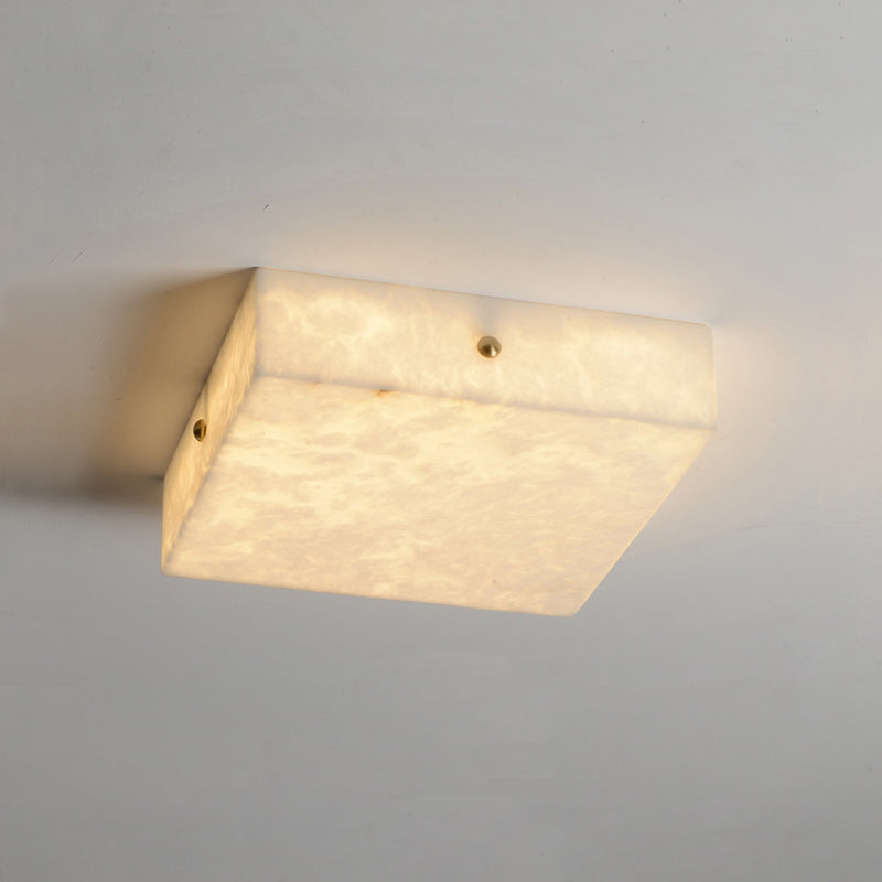 Rauduvys Modern Minimalist Alabaster Flushmount Ceiling Light - Letslighting