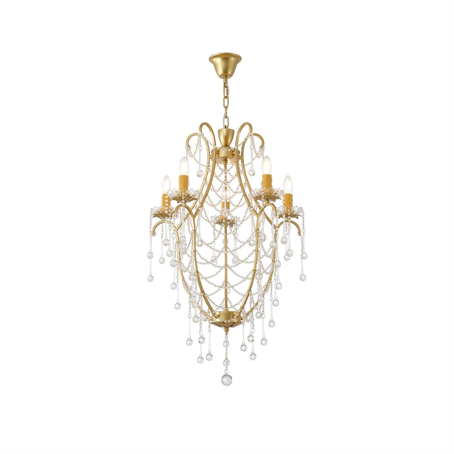Qvistuvyo Individual Creativity Metal Glass Chandelier - Letslighting