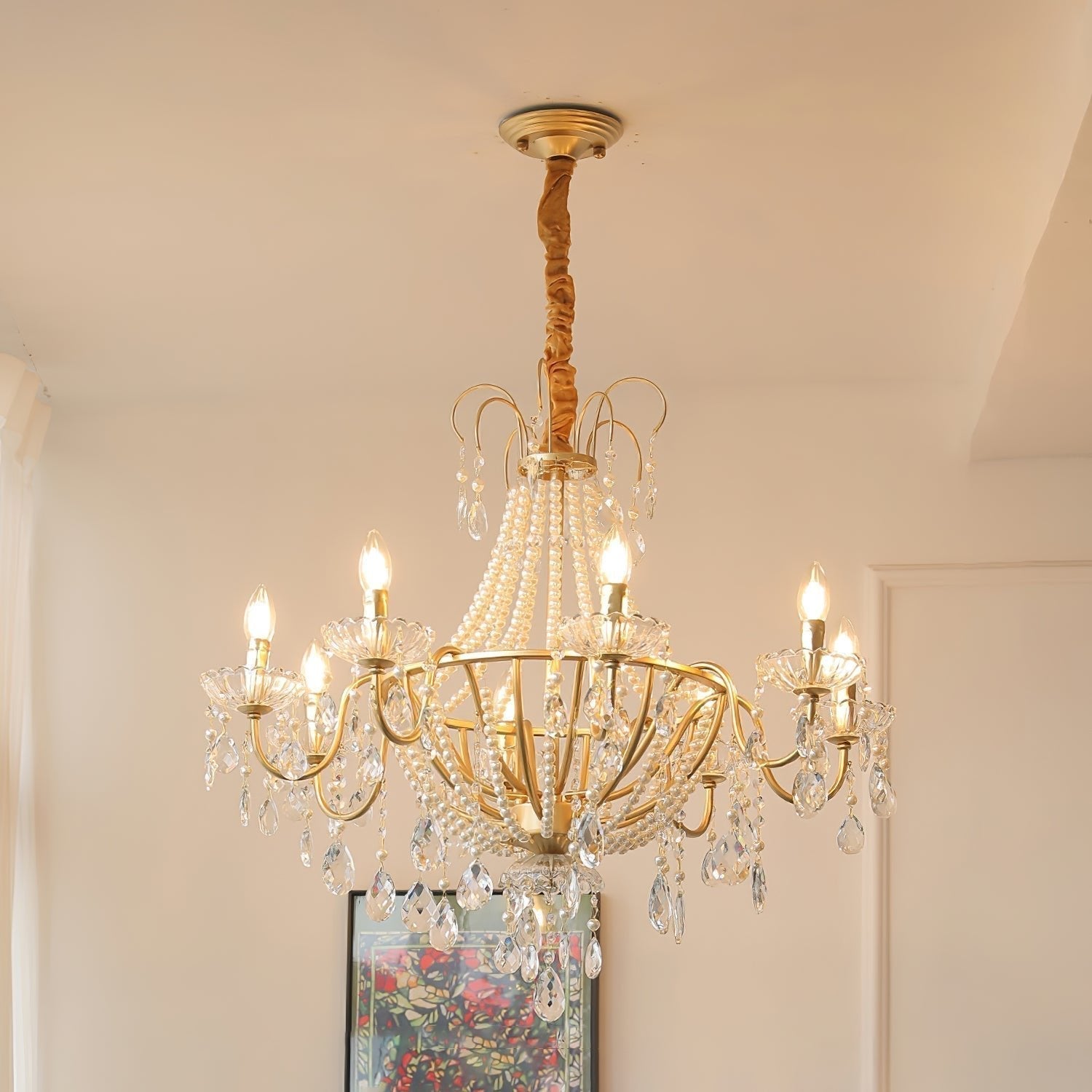 Eurvaros Vintage Kristall-Messing-Kronleuchter-Letslighting