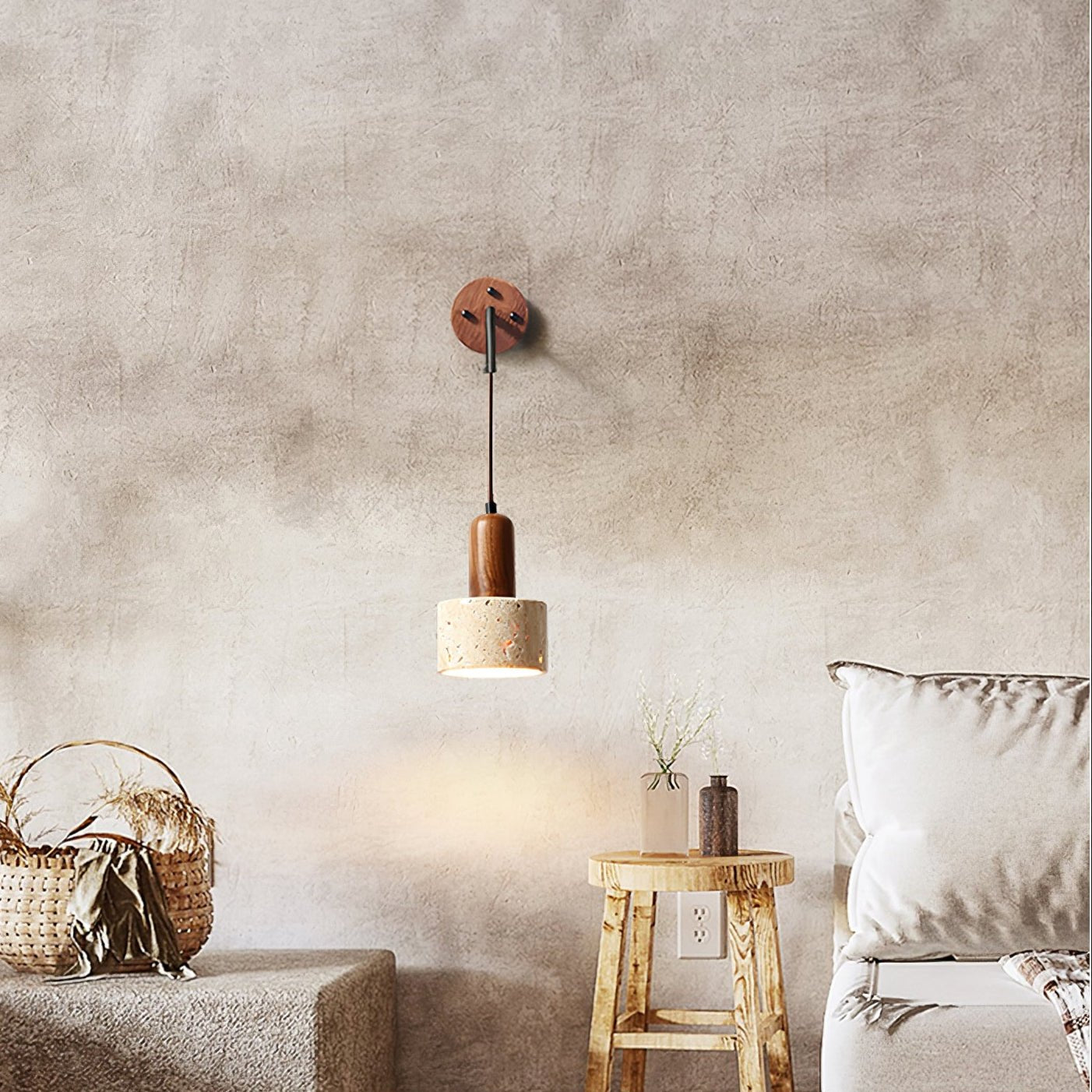 Alcarion Travertine Wall Light - Blowlighting