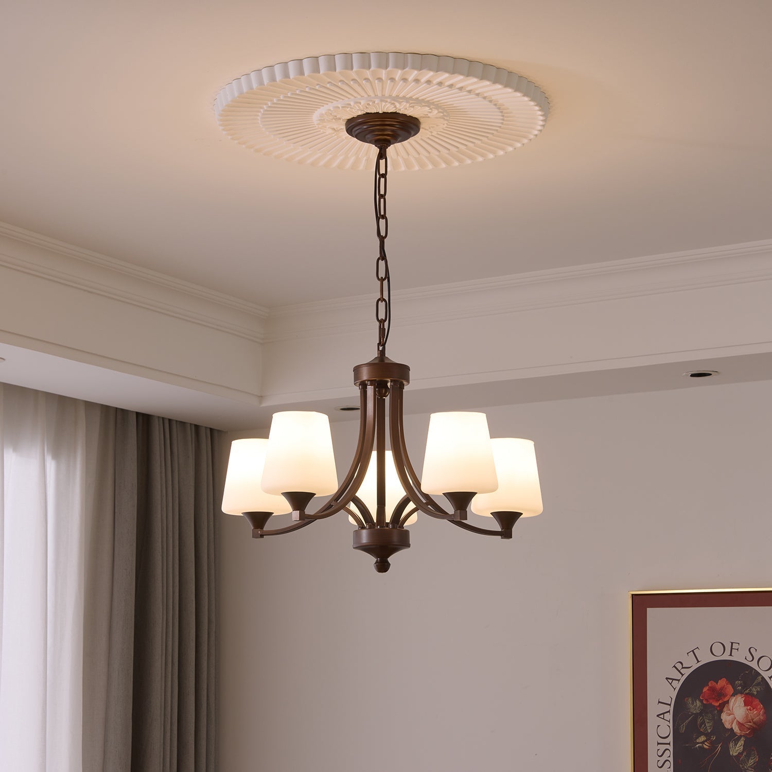 Ardena Eleganz Vintage Klassischer Glas-Kronleuchter-Letslighting