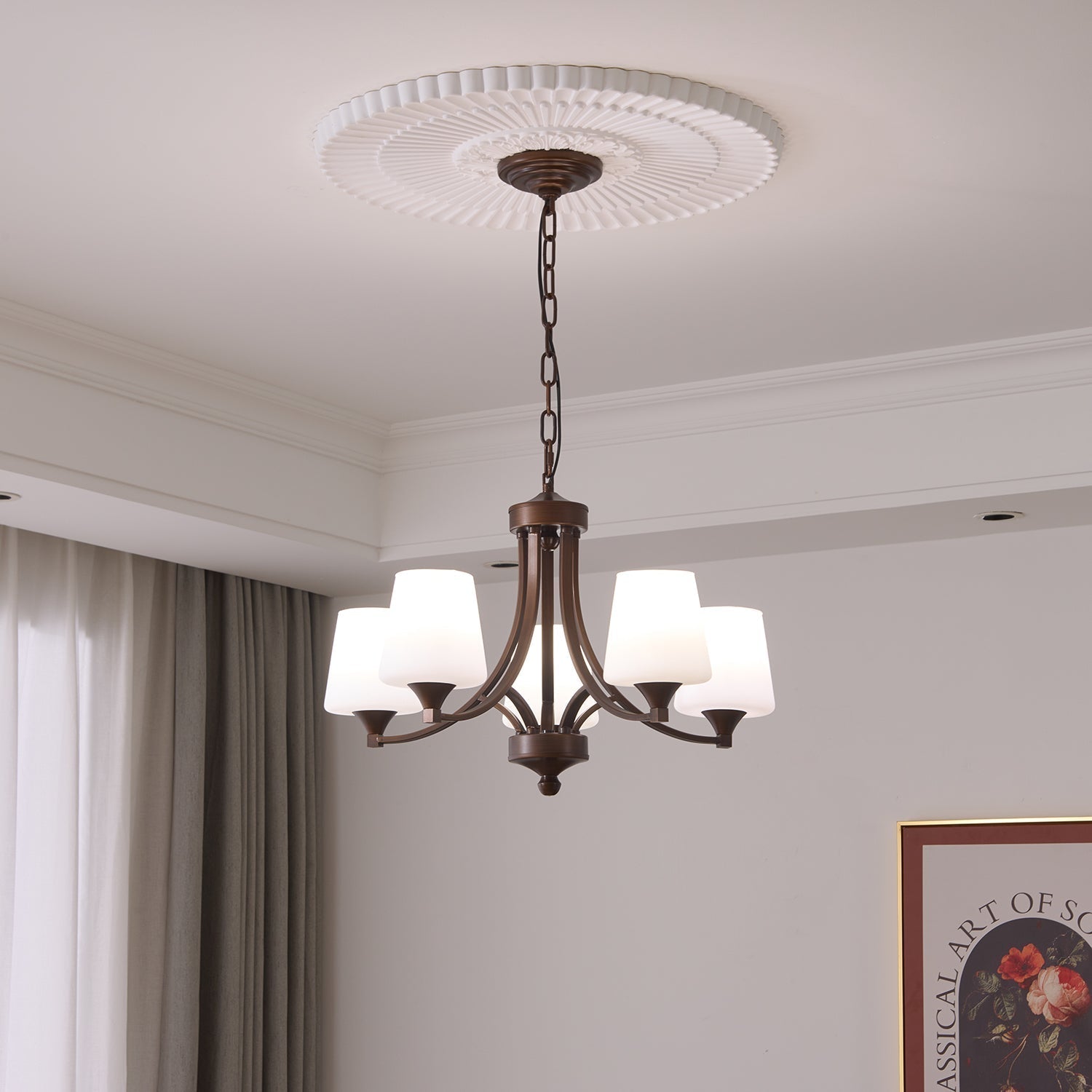 Ardena Eleganz Vintage Klassischer Glas-Kronleuchter-Letslighting