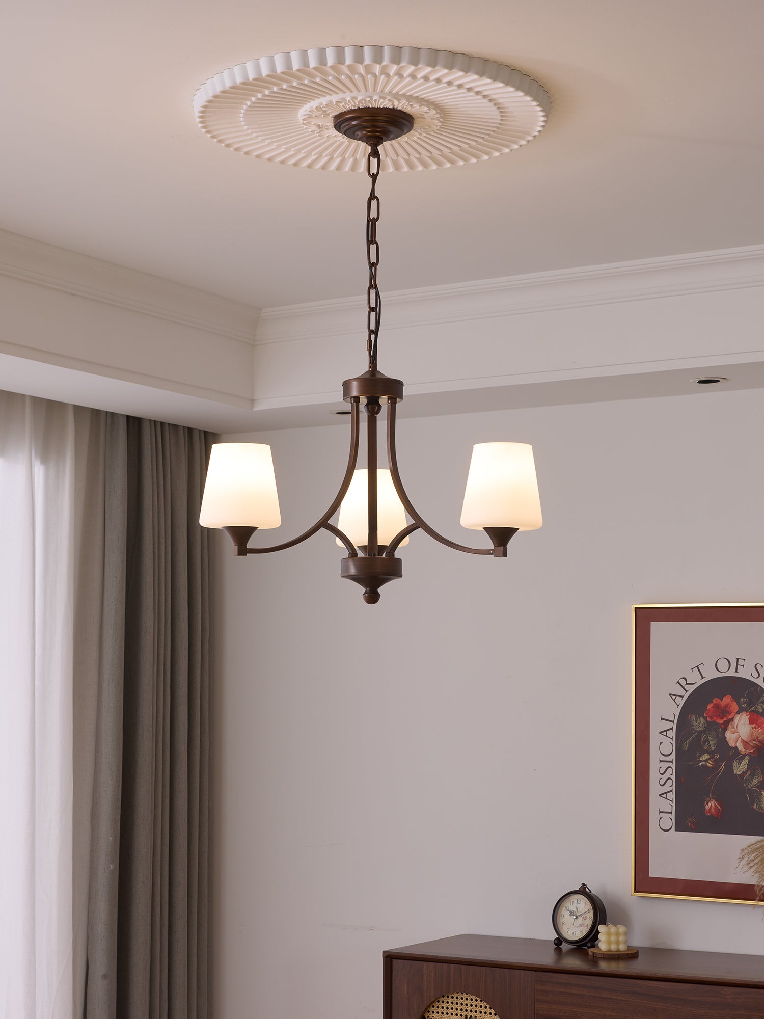 Ardena Eleganz Vintage Klassischer Glas-Kronleuchter-Letslighting