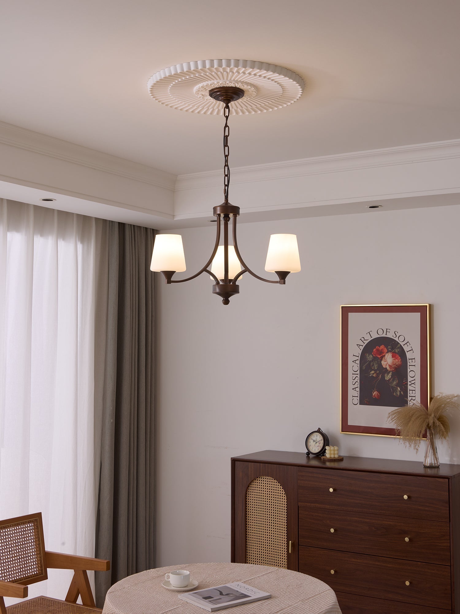 Ardena Eleganz Vintage Klassischer Glas-Kronleuchter-Letslighting
