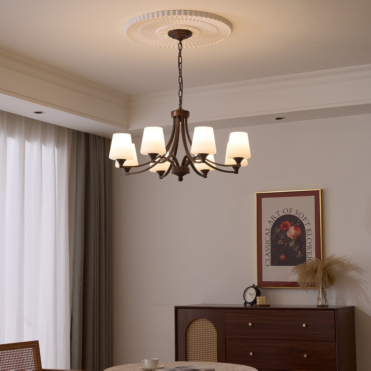 Ardena Eleganz Vintage Klassischer Glas-Kronleuchter-Letslighting