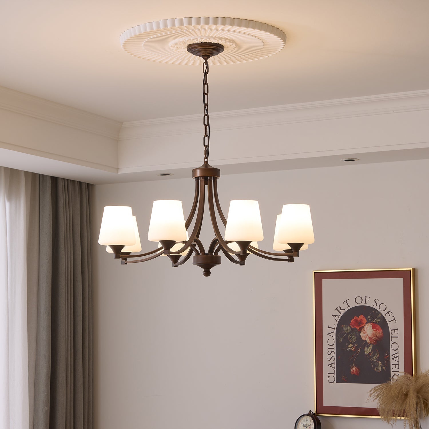 Ardena Eleganz Vintage Klassischer Glas-Kronleuchter-Letslighting