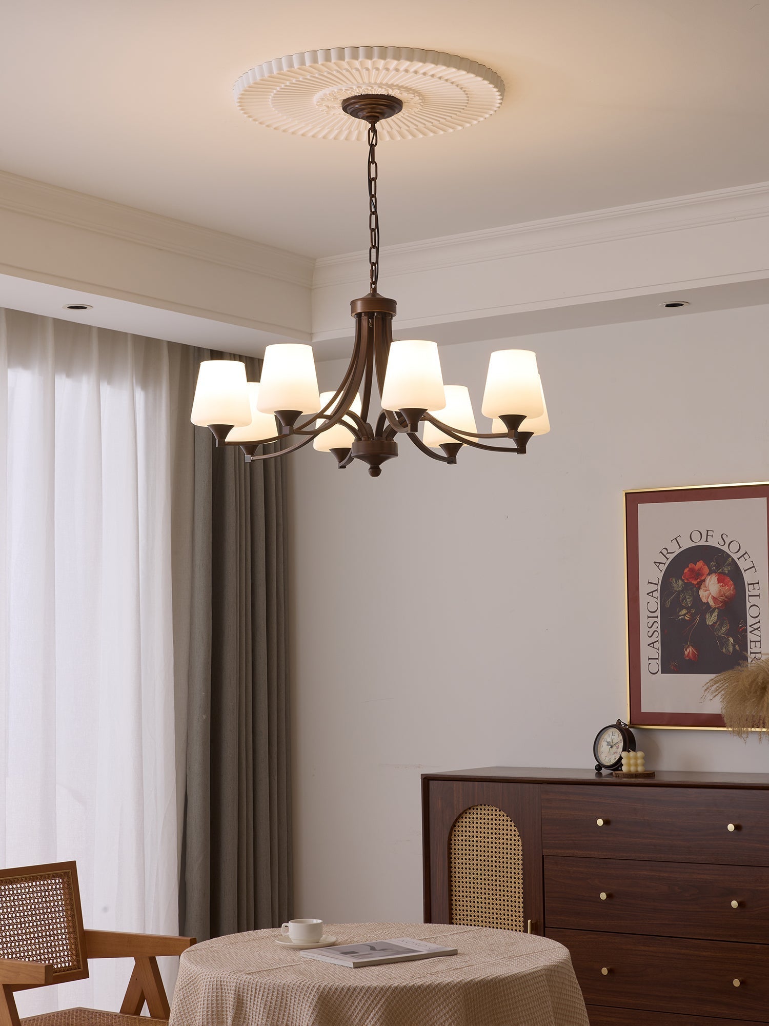 Ardena Eleganz Vintage Klassischer Glas-Kronleuchter-Letslighting