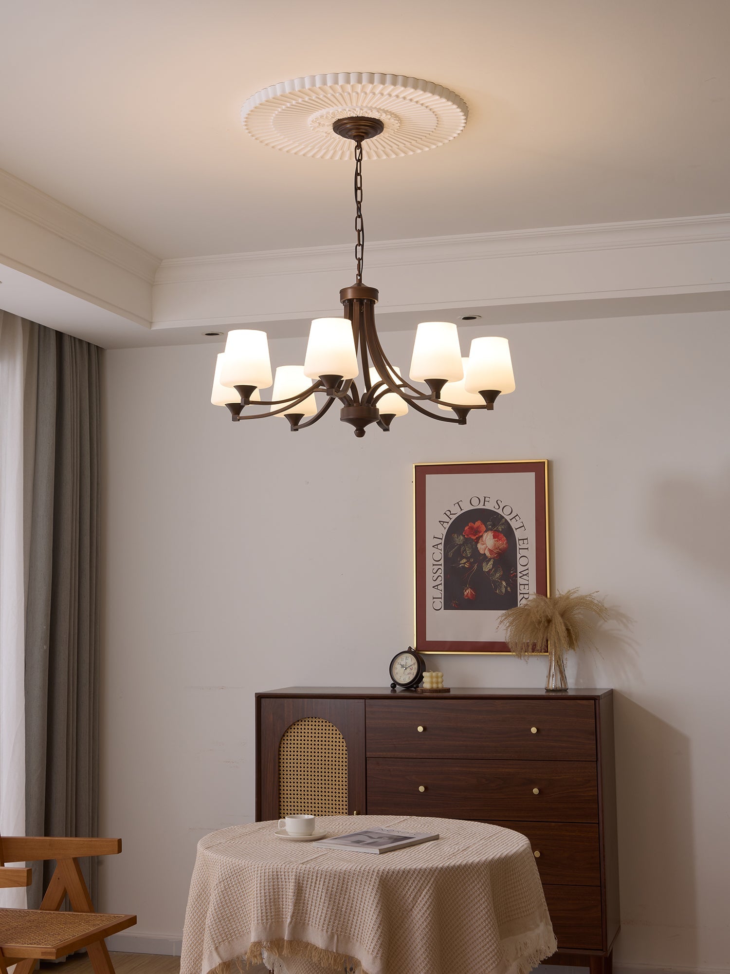 Ardena Eleganz Vintage Klassischer Glas-Kronleuchter-Letslighting