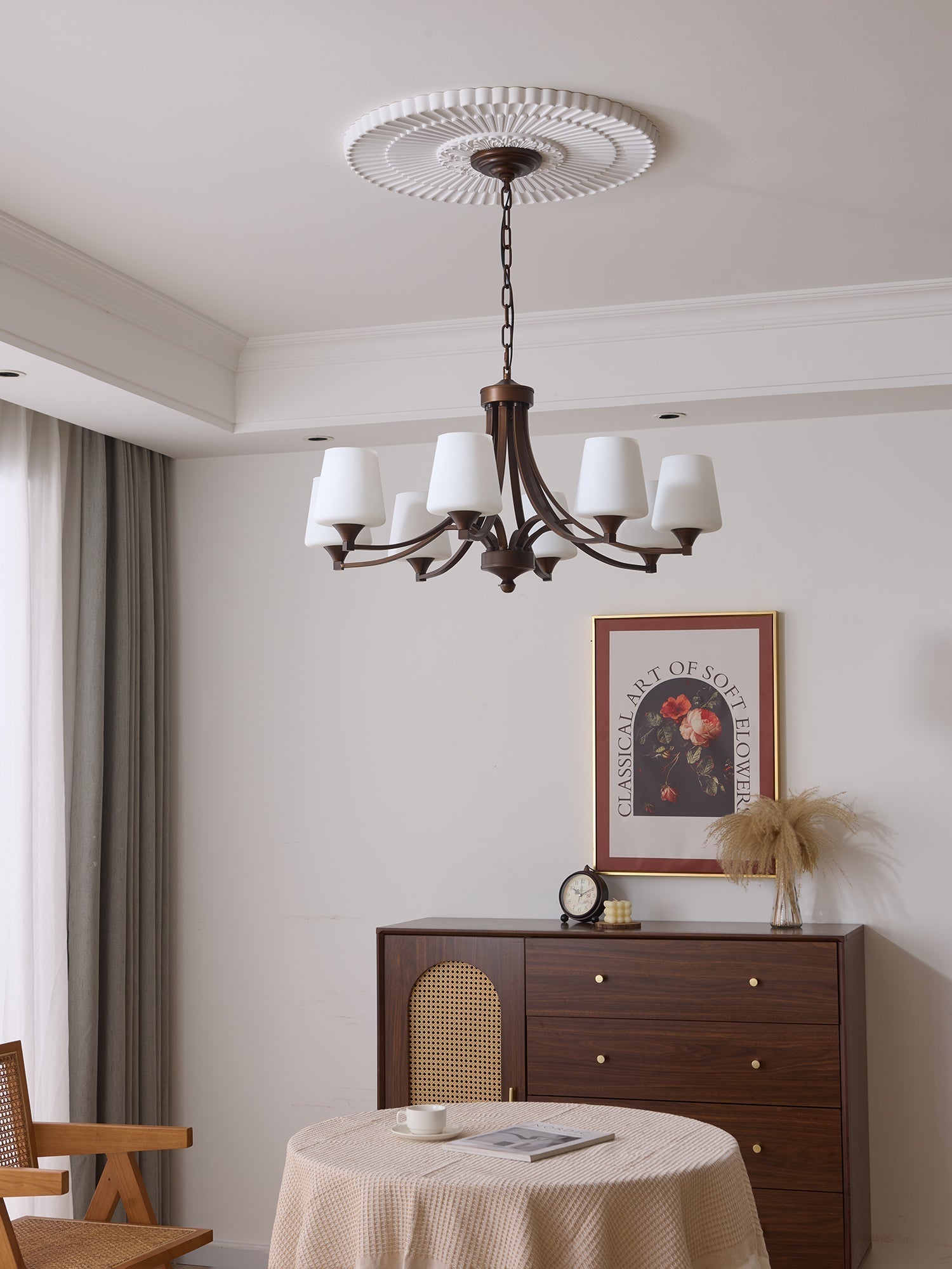 Ardena Eleganz Vintage Klassischer Glas-Kronleuchter-Letslighting