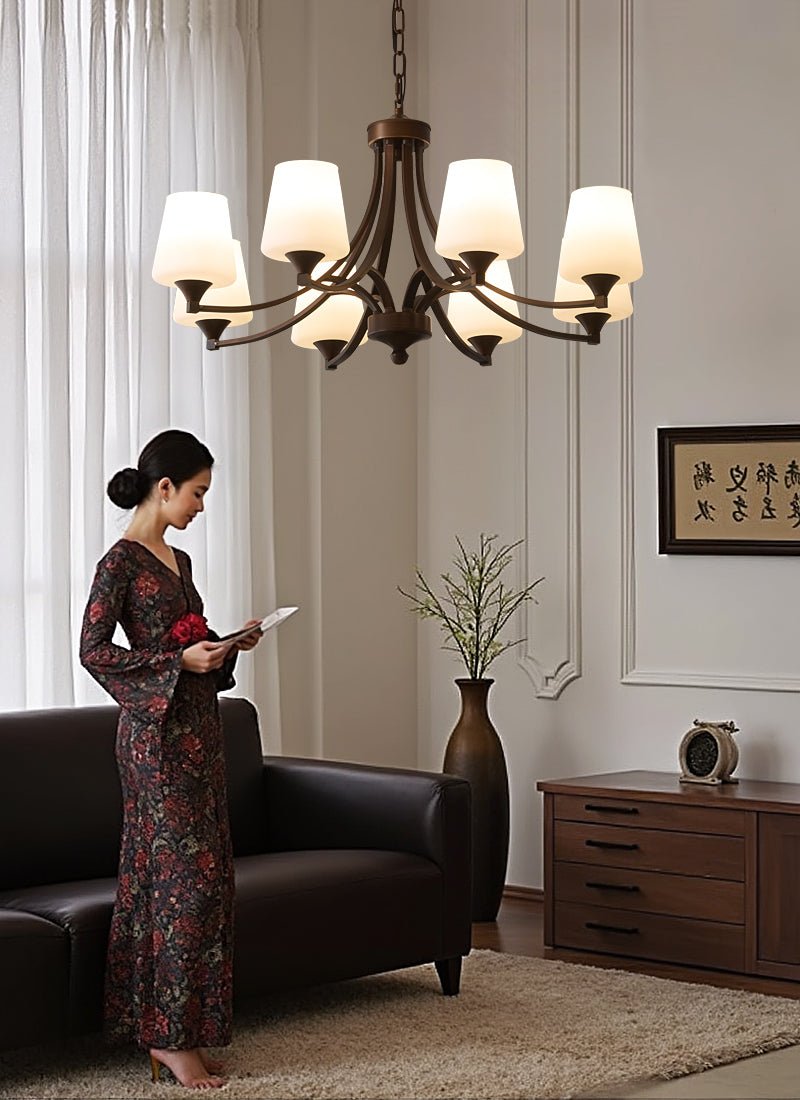 Ardena Eleganz Vintage Klassischer Glas-Kronleuchter-Letslighting