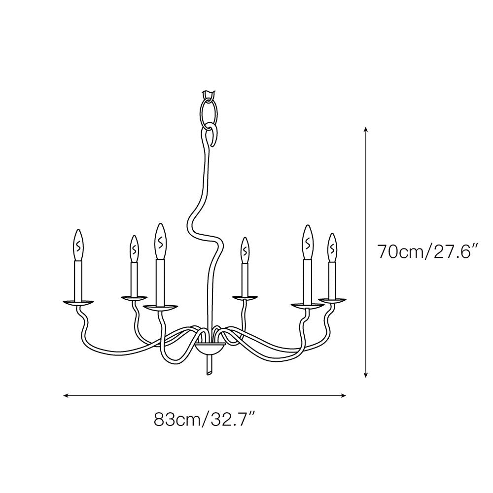 Rauduvyo Industrieller Kronleuchter aus Messing-Letslighting