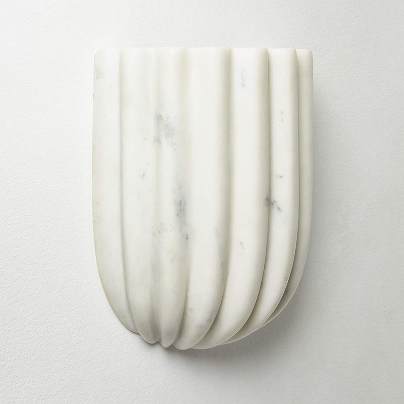 Tinduvys Elegance Ariel Single Marble Fluted Wall Lamp - Letslighting