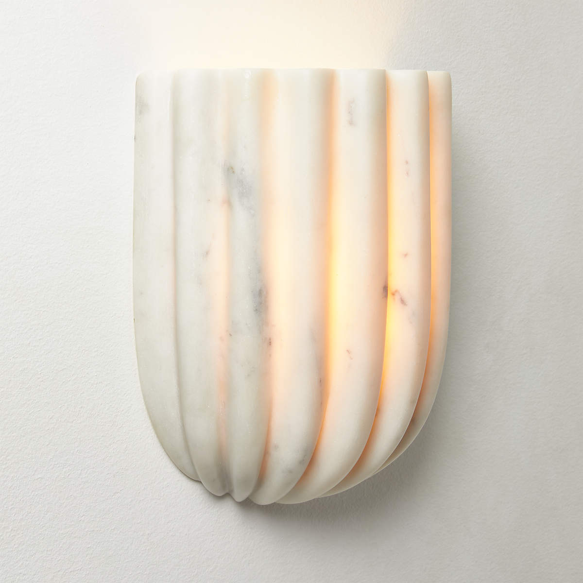 Tinduvys Elegance Ariel Single Marble Fluted Wall Lamp - Letslighting