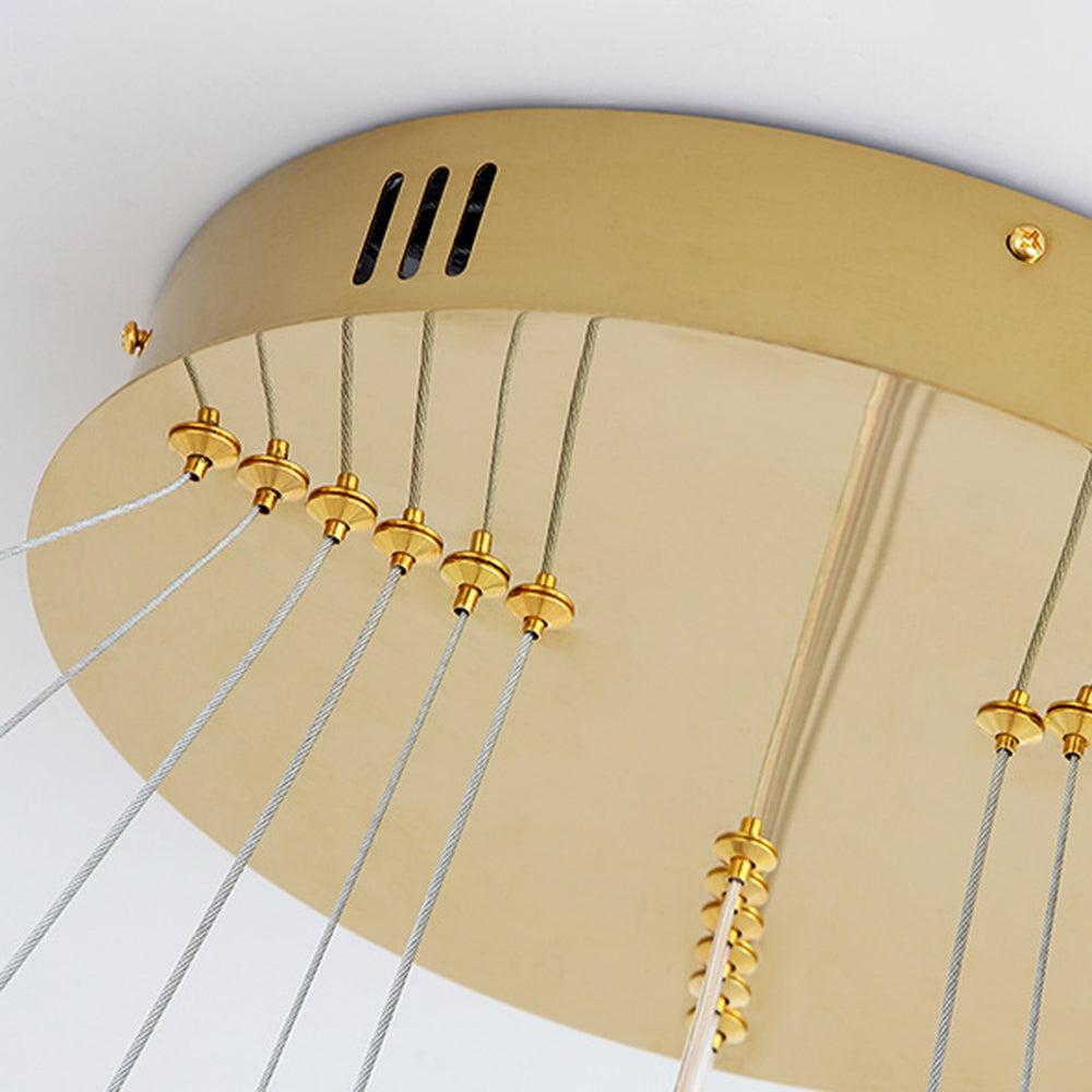 Arisha Minimalistische Ring LED Pendelleuchte Gold Wohn/Schlaf/Esszimmer Esstisch Metall&Acryl-Letslighting
